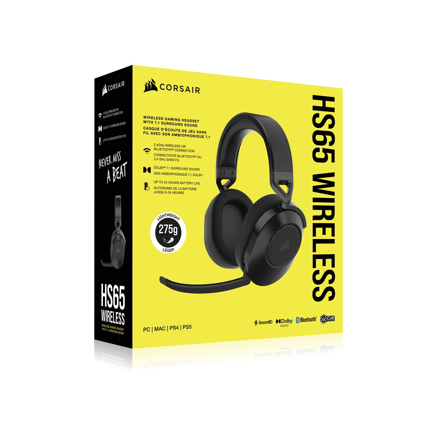 Corsair Gaming-headset HS65 Wireless - Carbon