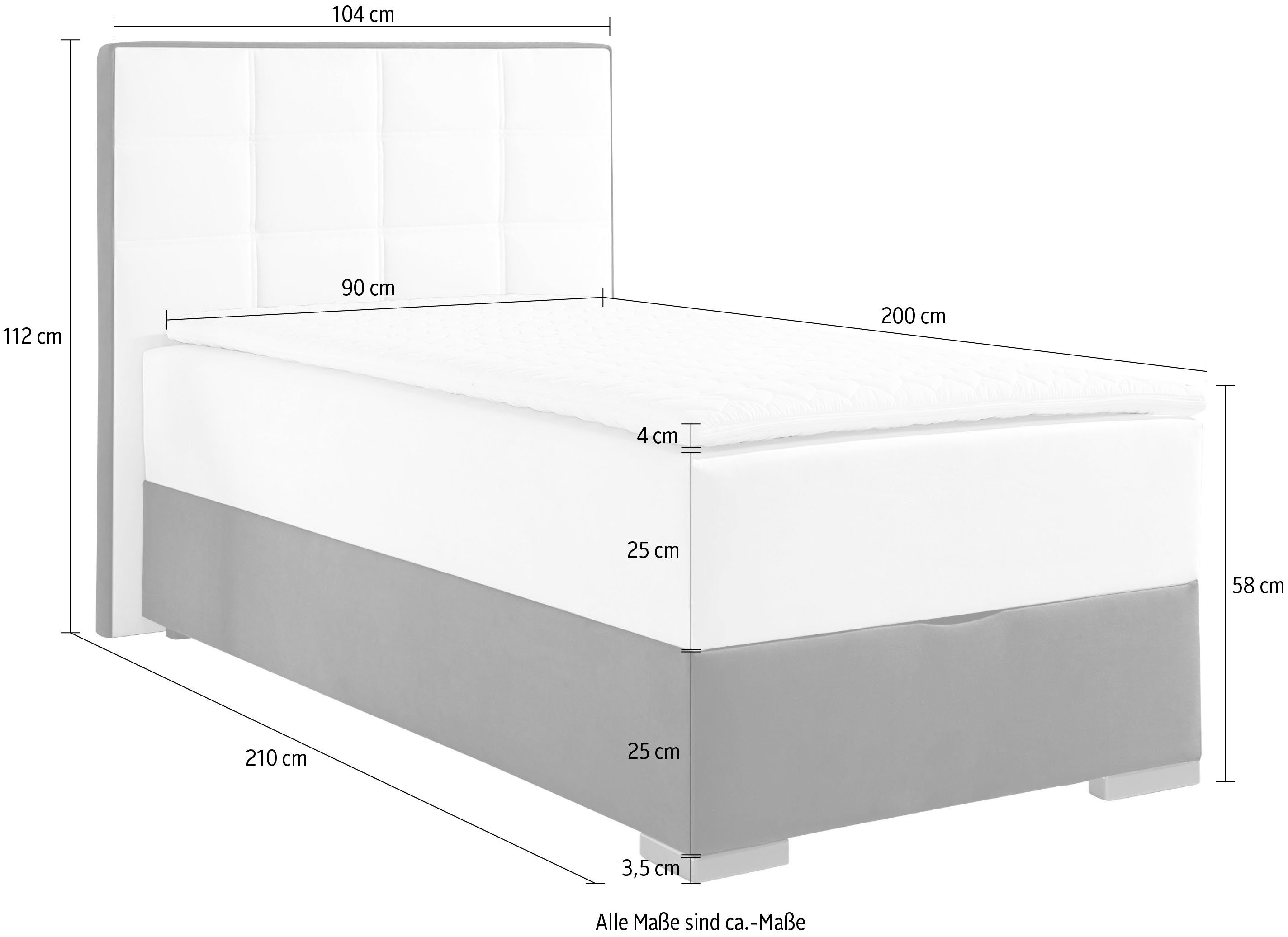 Maintal Boxspring met bedkist en topmatras
