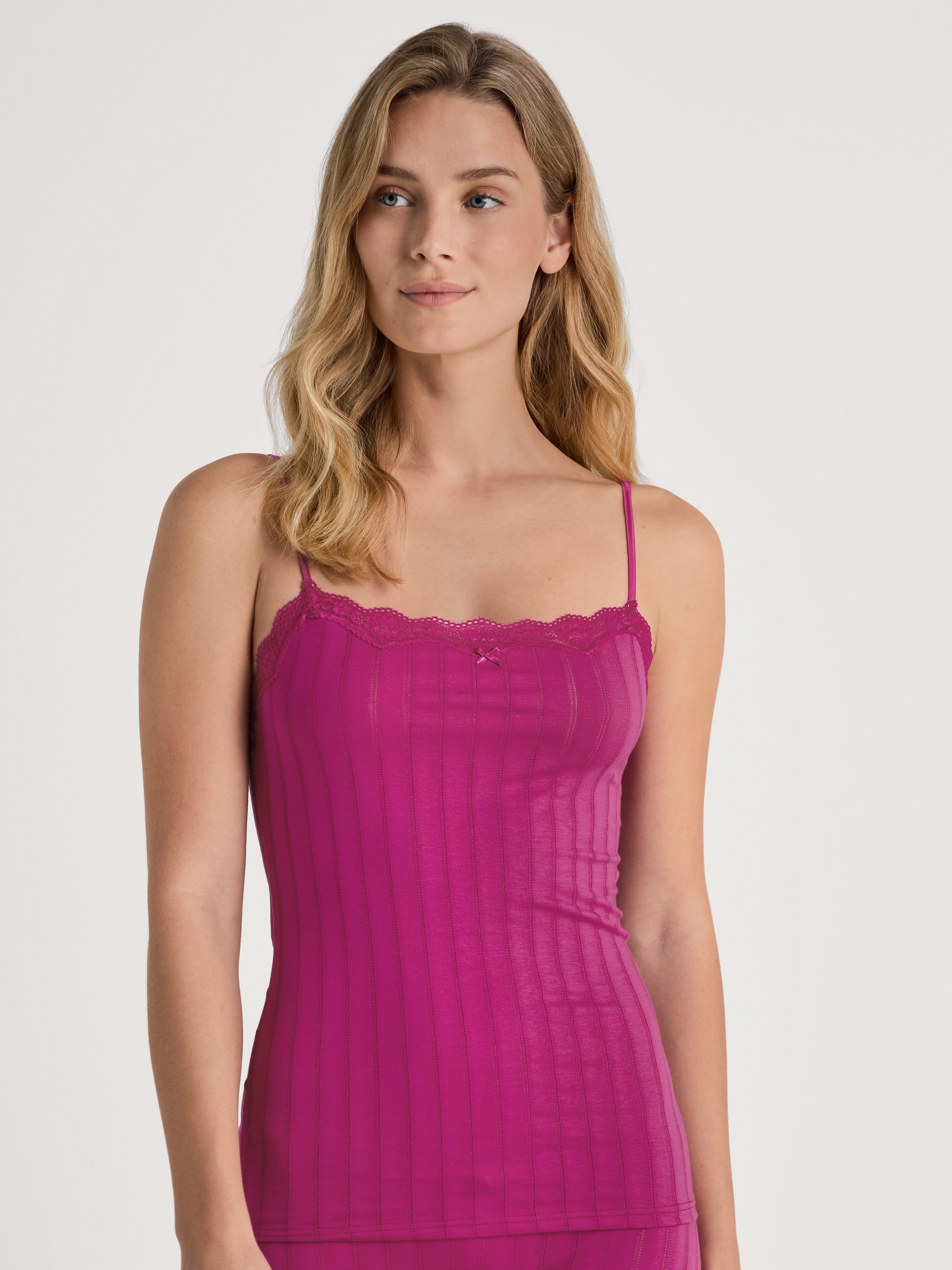 CALIDA Hemd Etude Toujours met smalle, verstelbare satijnen bandjes (1 stuk) dames armloze tops maat M (44/46) paars