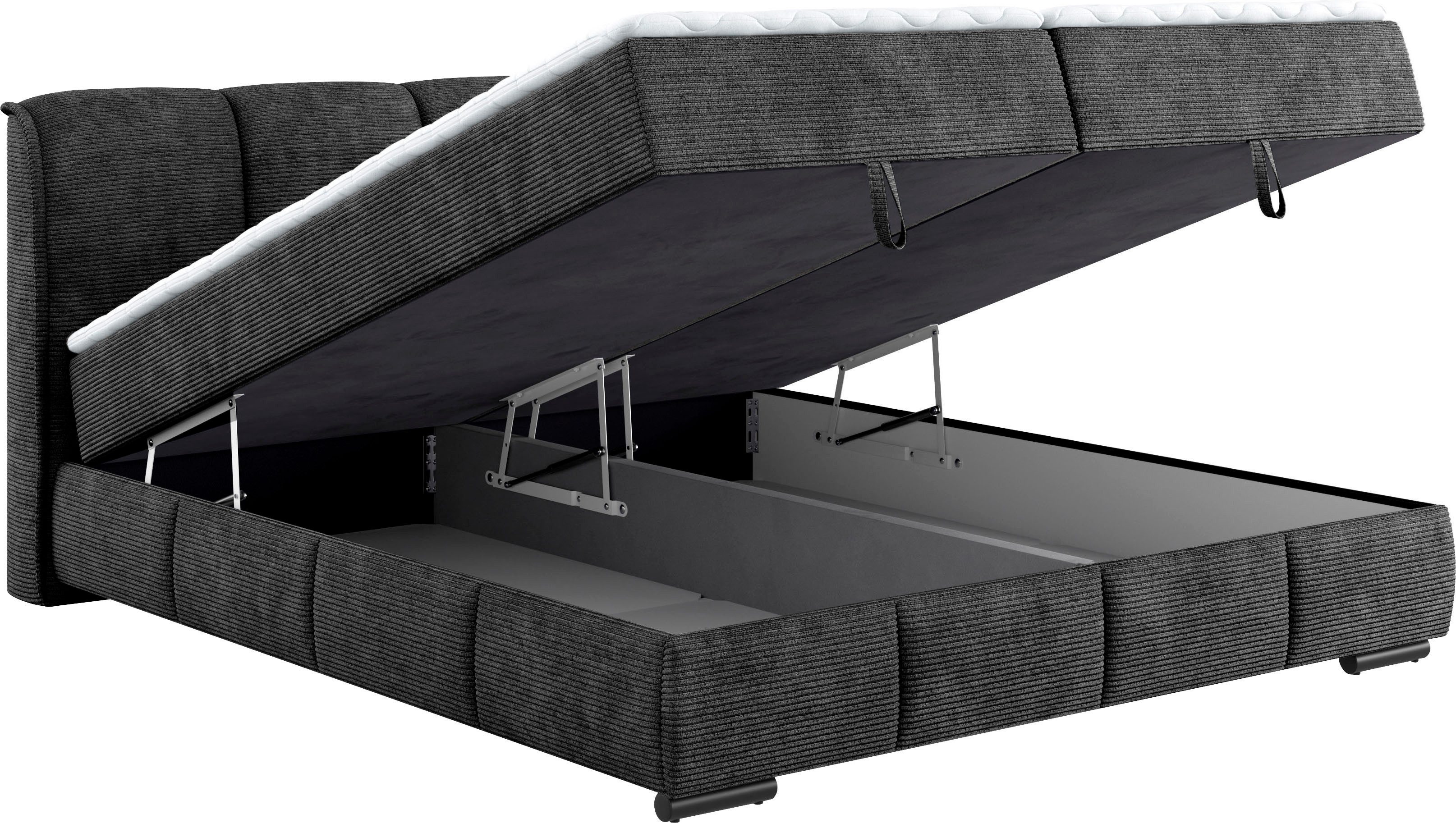 Mr. Couch Boxspring Bethany met bedkist, incl. matras Topmatras en sierkussen, in verschillende hardheden beschikbaar