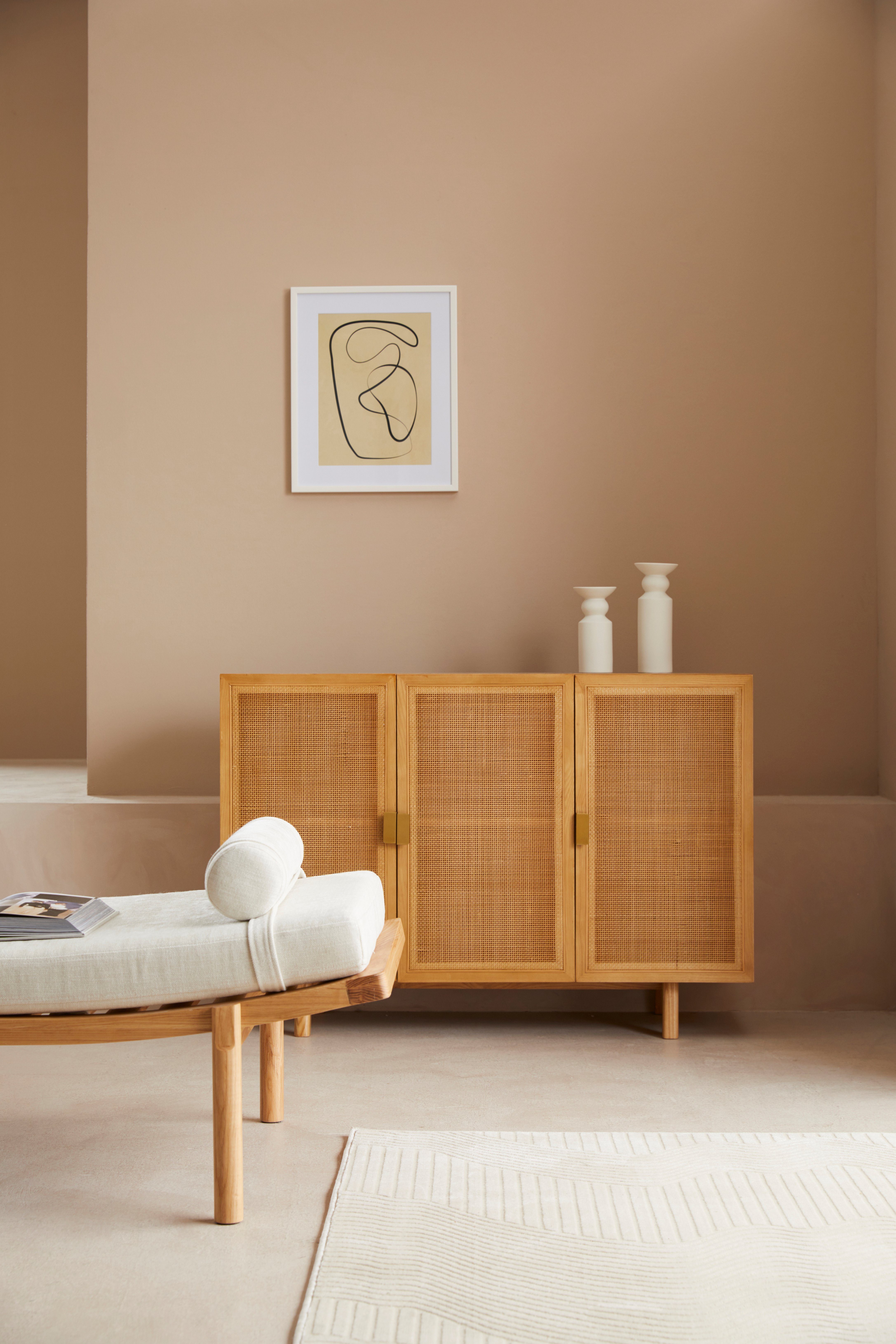 LeGer Home by Lena Gercke Kast Lina, TOPSELLER! Rattan inzetstukken in de fronten Met rotan inzet, 4 binnenvakken, gedeeltelijk massief