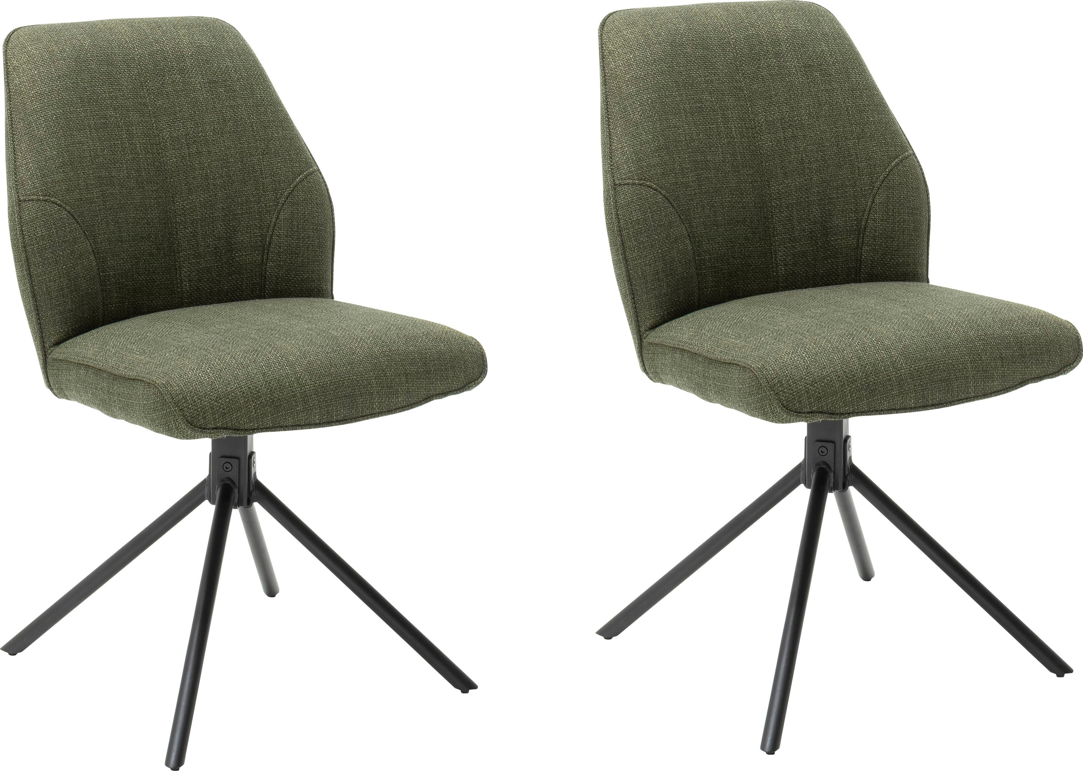 MCA furniture Stoel met 4 poten Pemba set van 2, 180o draaibaar met nivellering, stoel belastbaar tot 120 kg (set, 2 stuks) gestoffeerde stoelen