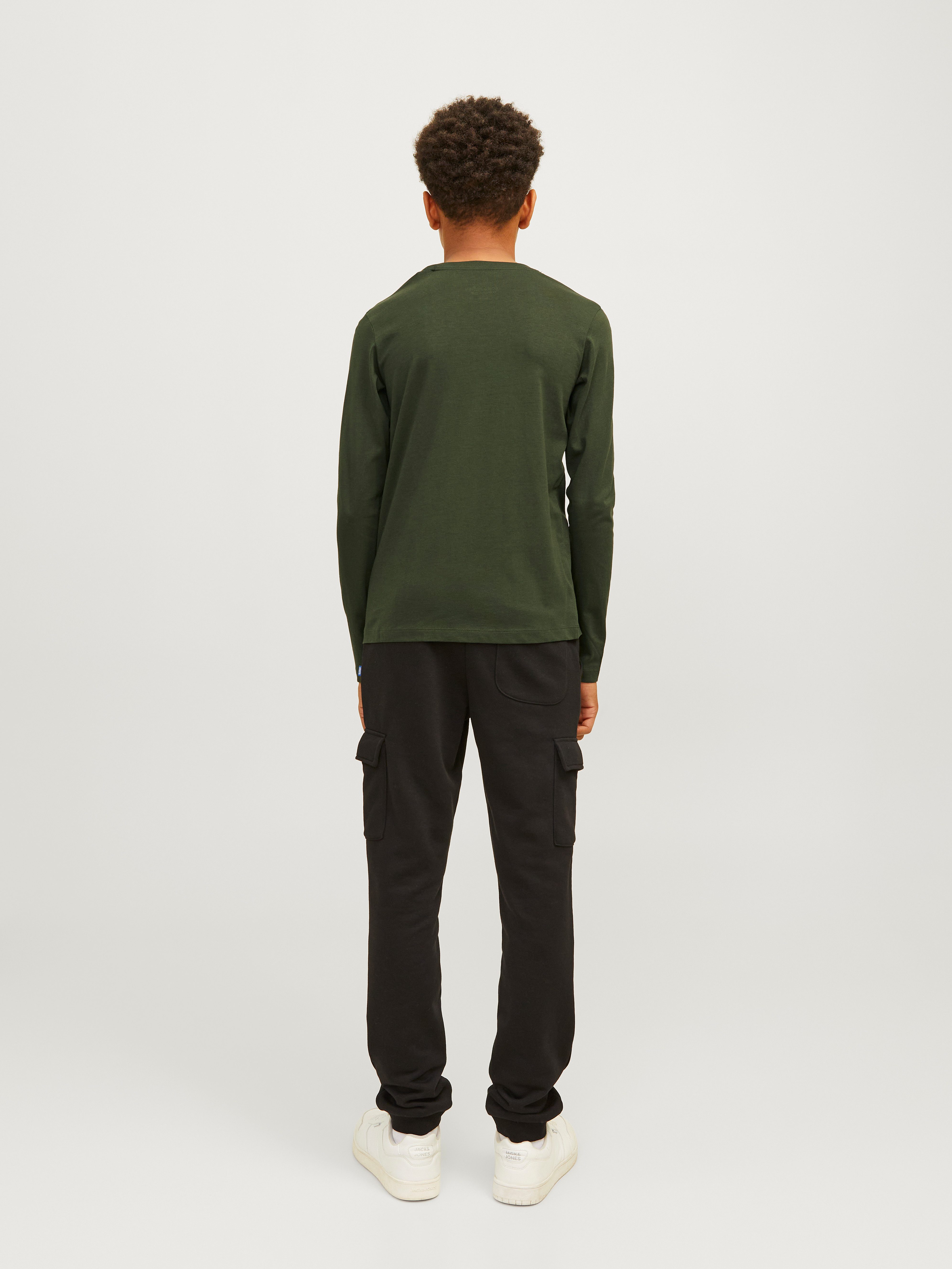 Jack & Jones Junior Shirt met lange mouwen JJELOGO TEE LS O-NECK 2 COL NOOS JNR