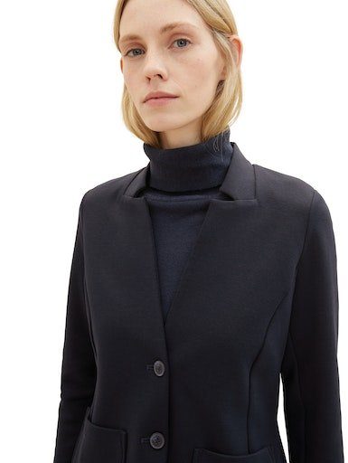 Tom Tailor Sweatblazer Ottoman met opgestikte zakken en structuur