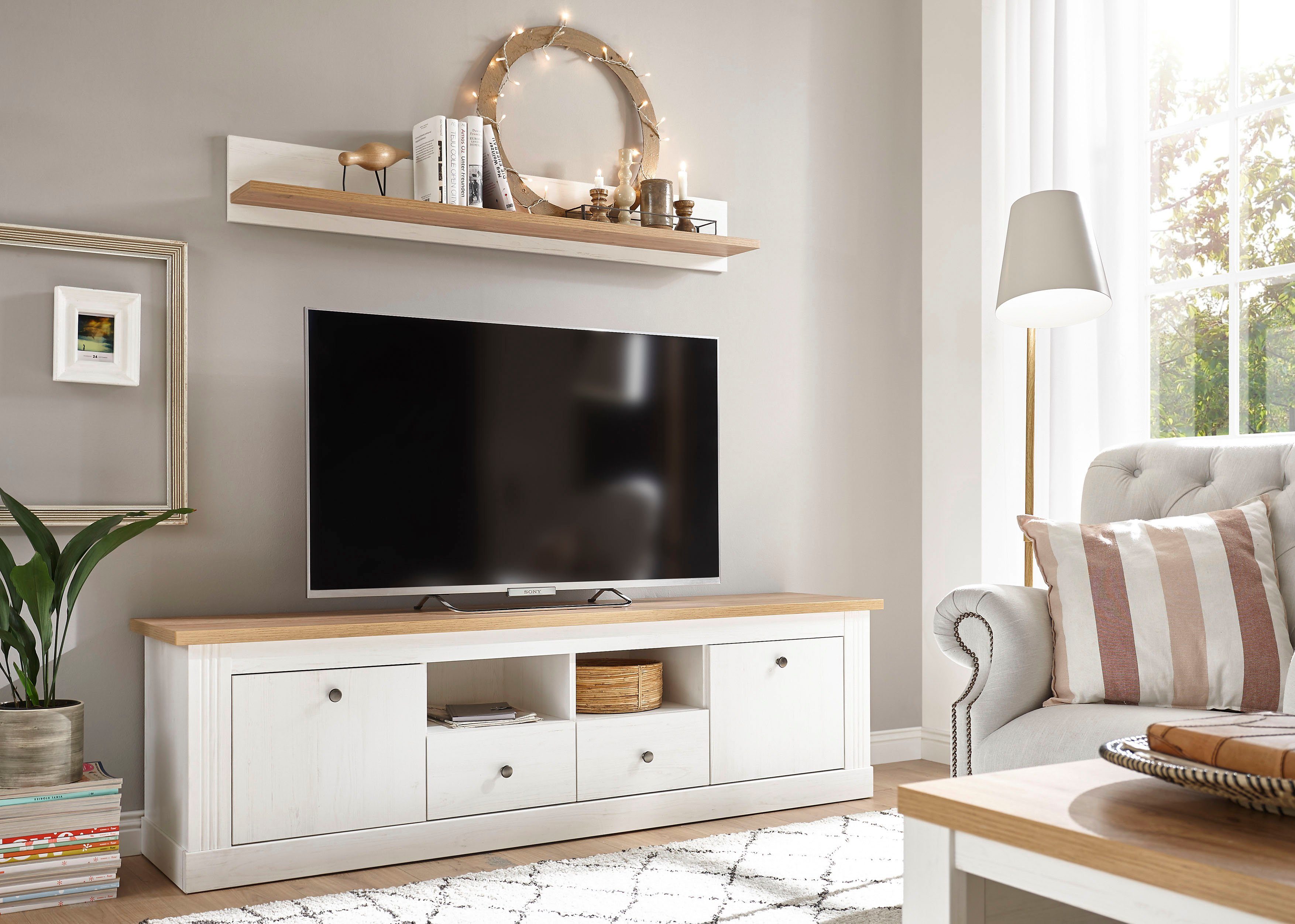 Home affaire Wandmeubel Westminster in romantische landelijke stijl (set, 2-delig)