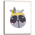 reinders! artprint met lijst panda kids - grey (1 stuk) multicolor