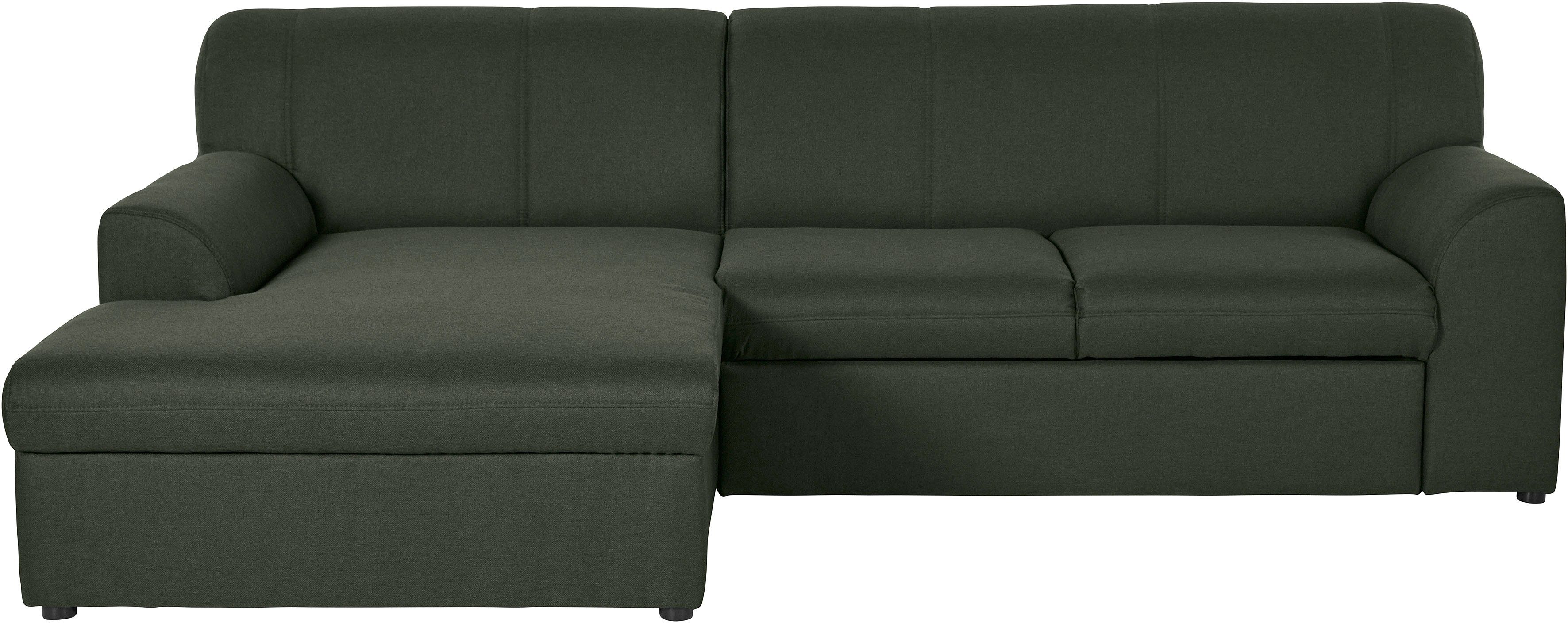 DOMO collection Hoekbank Topper, elegant en tijdloos, compacte afmetingen 245/155cm, L-vorm