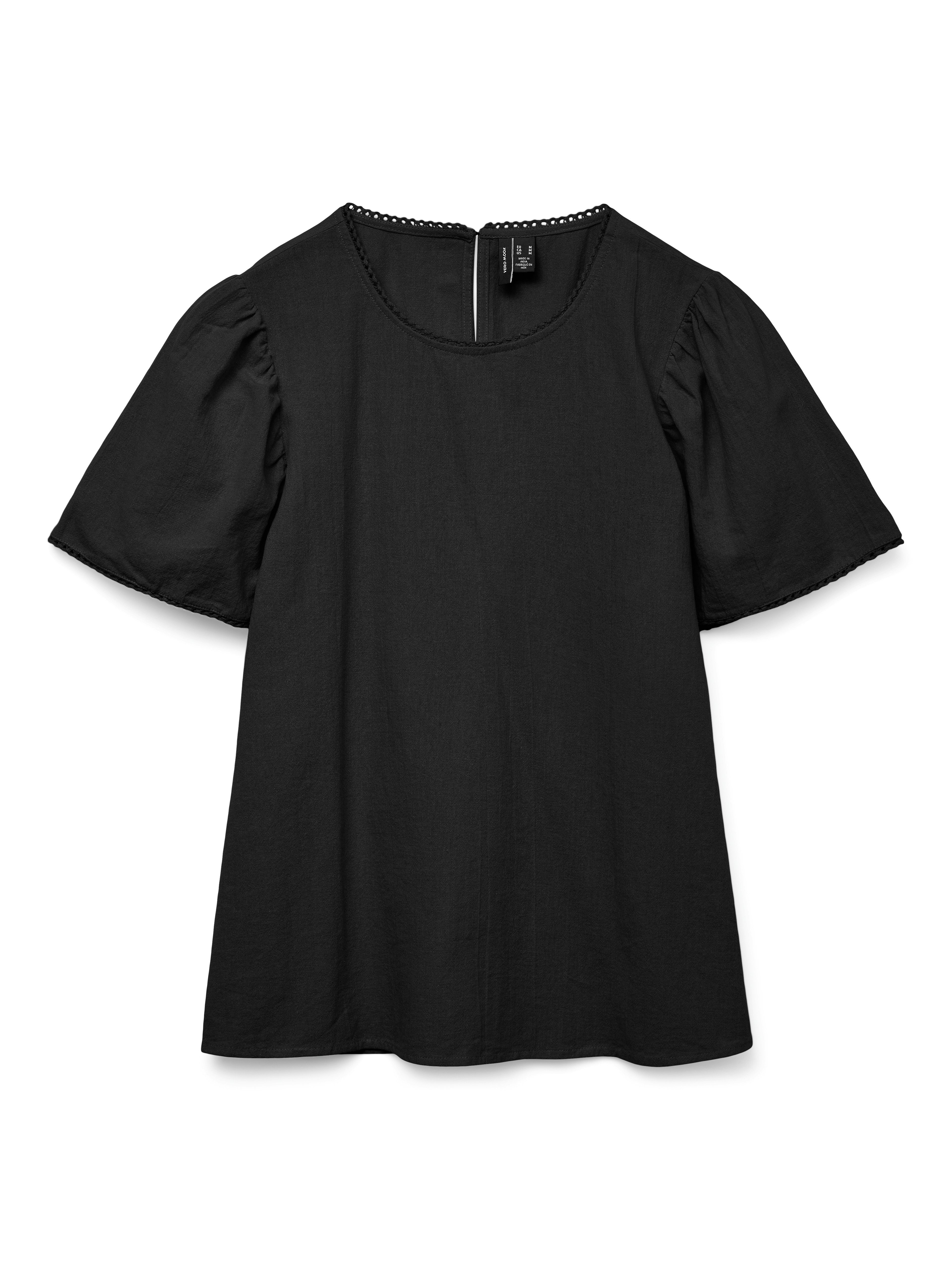 Vero Moda Blouse met korte mouwen VMPRETTY SS TOP WVN GA NOOS