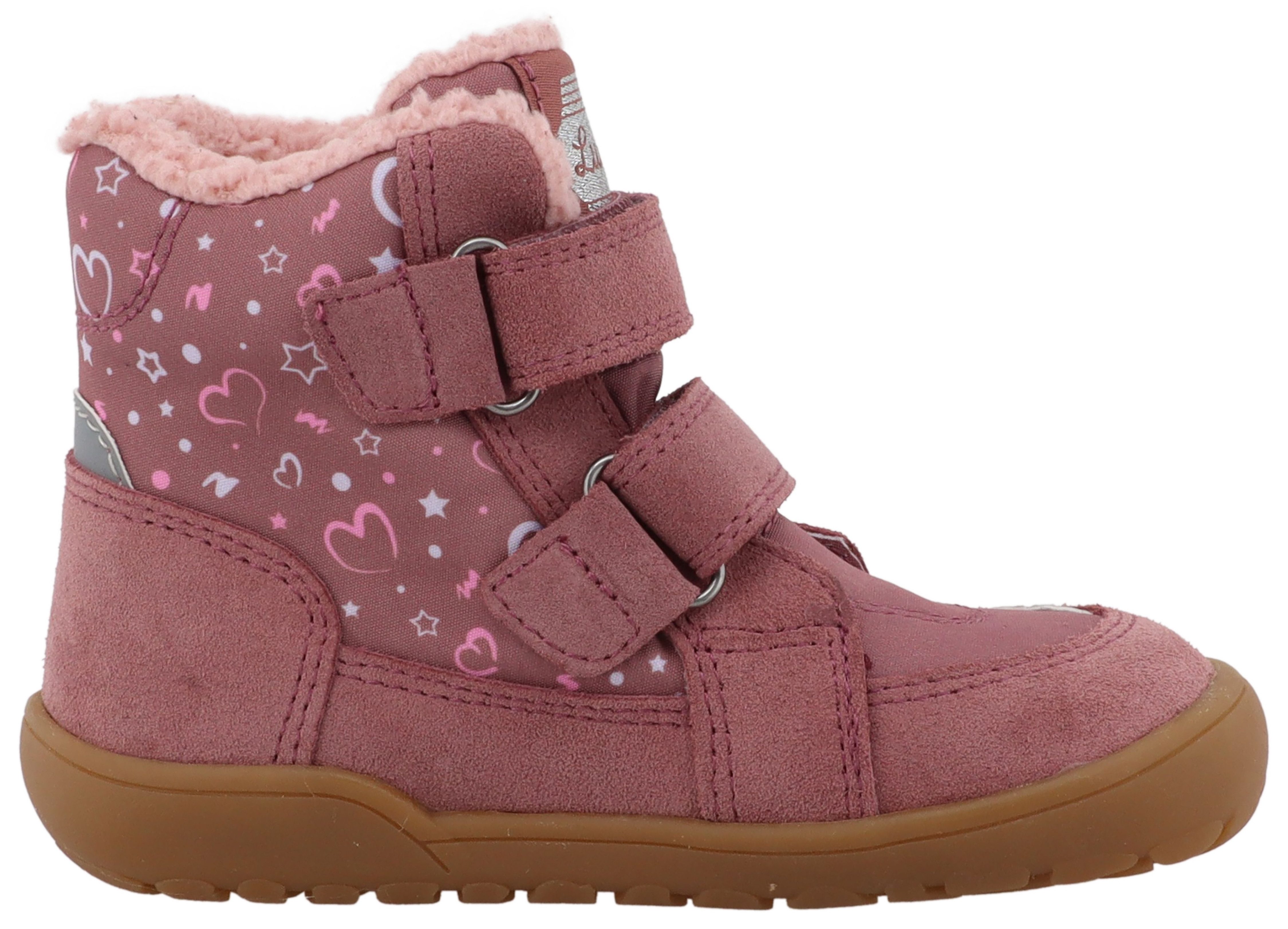 Lurchi Barefootschoenen Jilly Barefoot TEX Klittenbandschoenen met warme voering, maat sjabloon te downloaden