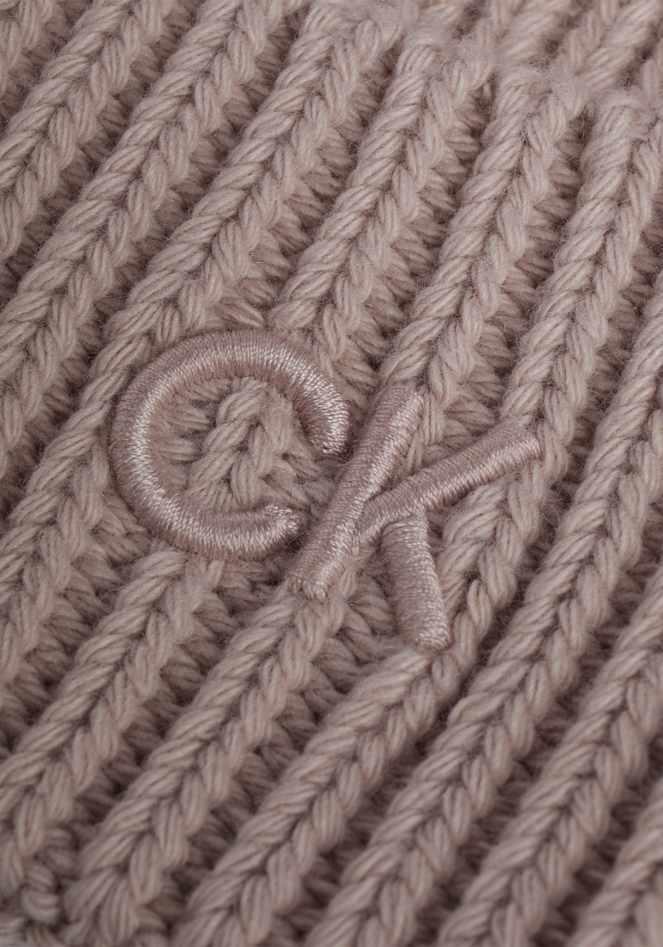 Calvin Klein Beanie CK EMBROIDERY COTTON RIB BEANIE