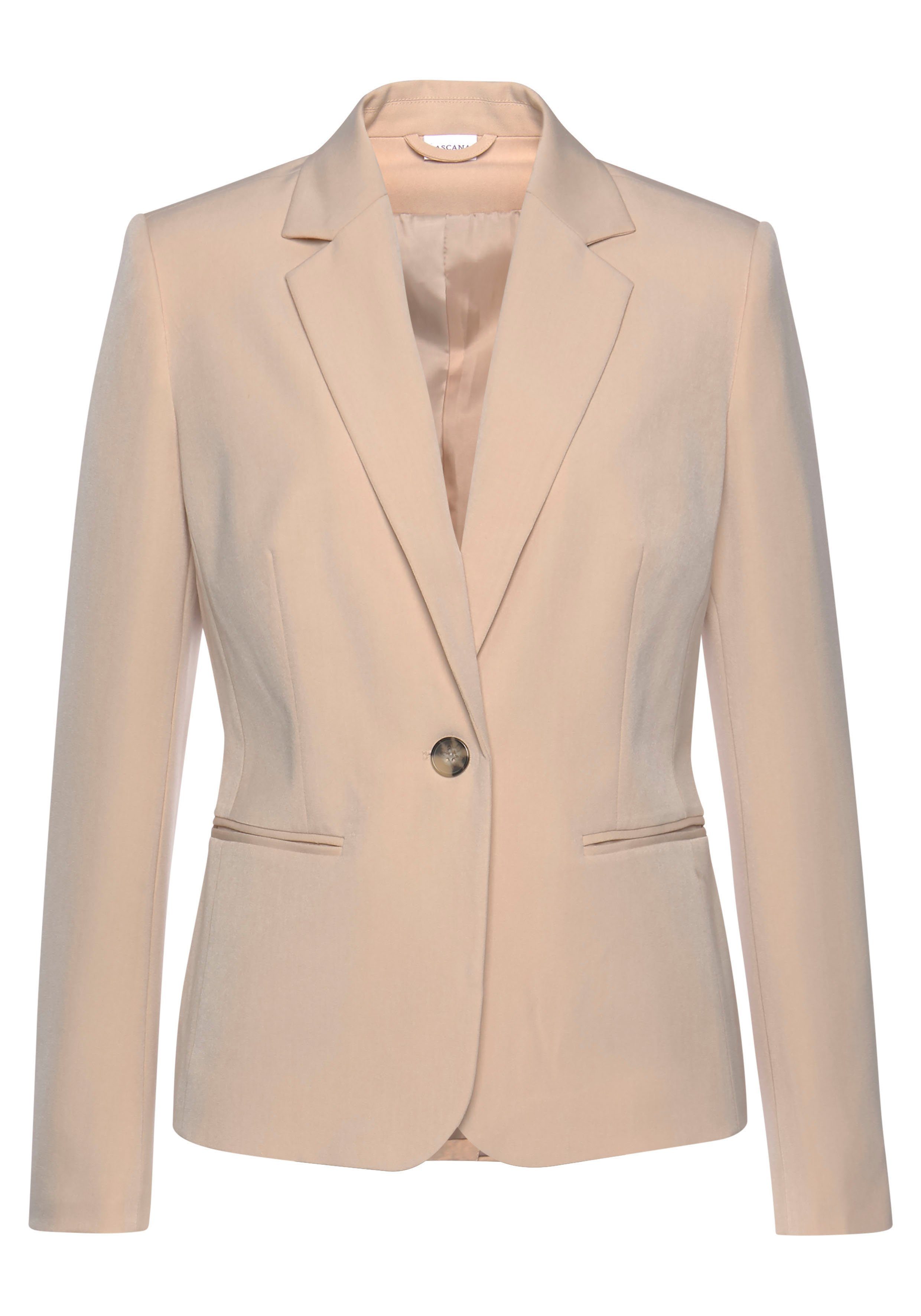 Lascana Korte blazer in klassieke vorm, getailleerde damesblazer, sportief elegant