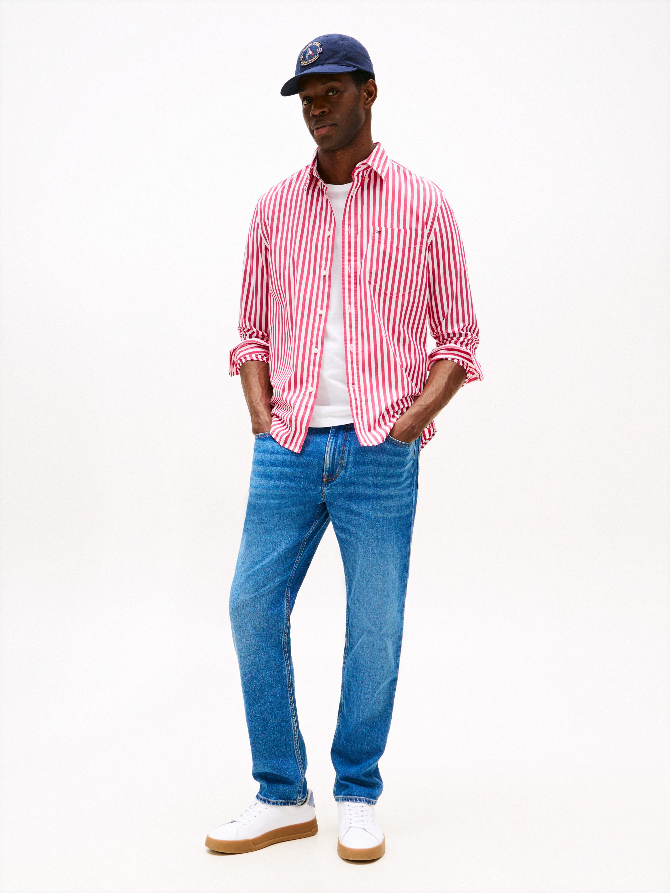 Tommy Hilfiger Overhemd met lange mouwen FLEX POPLIN BOLD STRIPE SHIRT