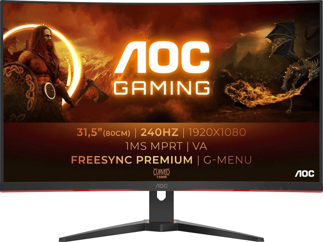 AOC Curved-gaming-monitor C32G2ZE/BK, 80 cm / 32", Full HD