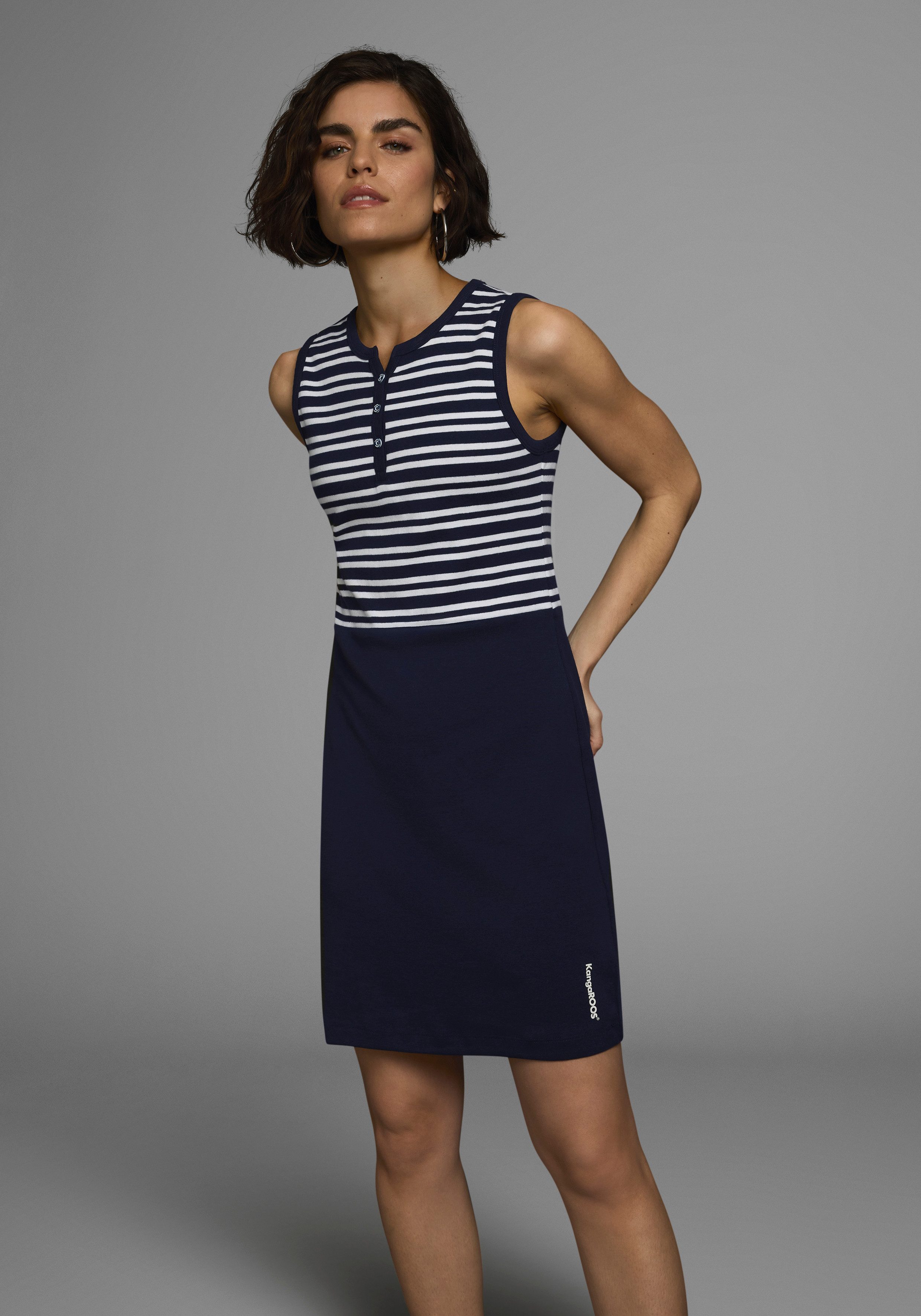 KangaROOS Zomerjurk van ribstof, mini-lengte
