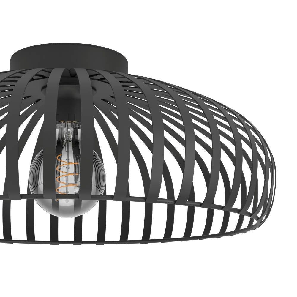 EGLO Plafondlamp MOGANO 3 Plafondlamp, metaal in zwart, ganglamp met E27 fitting, Ø 43 cm (1 stuk)