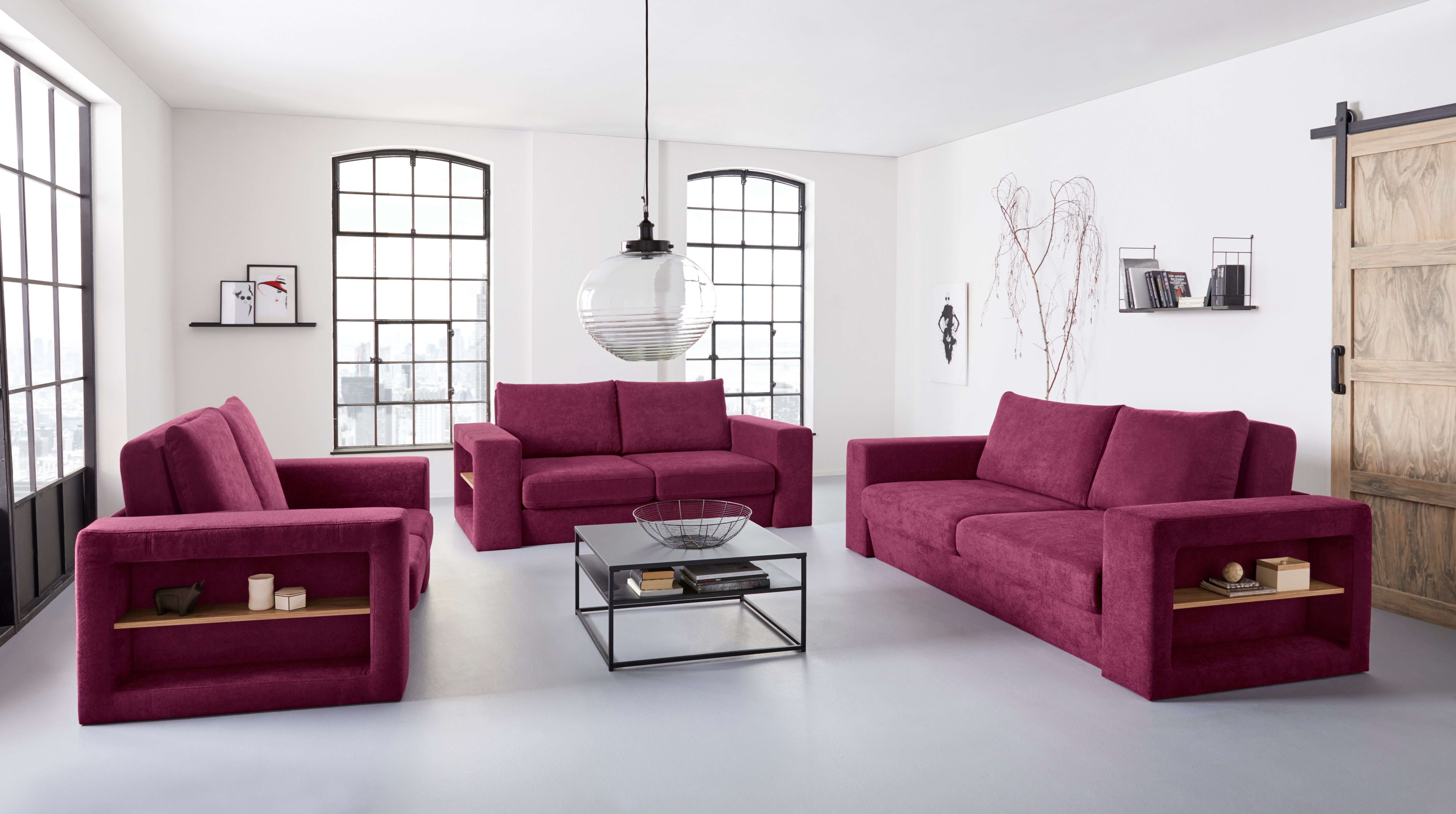 LOOKS BY WOLFGANG JOOP 4-zitsbank Looksvb Aan te passen bank: de bank wordt een bank met 2 hockers, met kastfunctie
