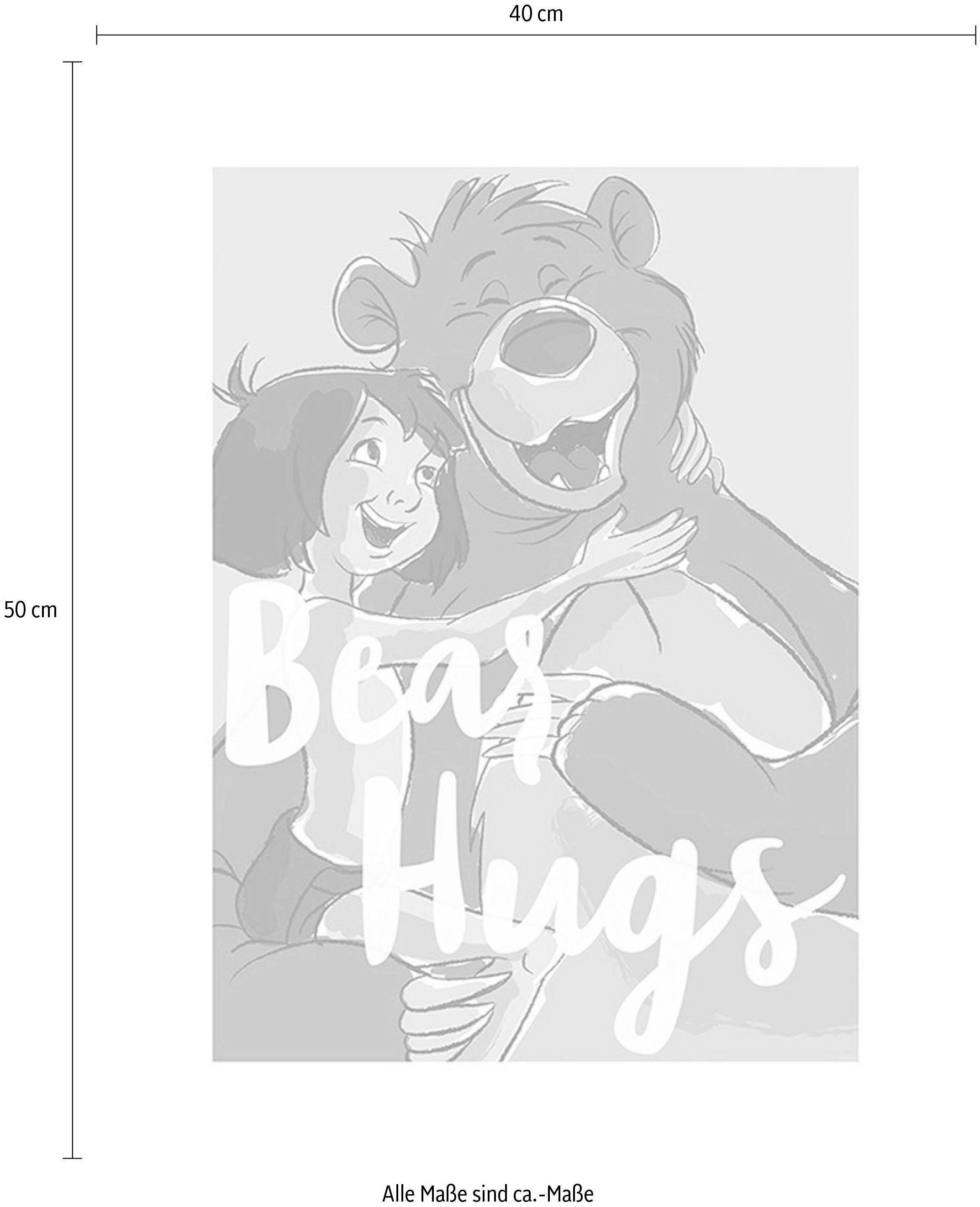 Komar Wanddecoratie Bear Hug Wanddecoratie voor de kinderkamer - zonder lijst (1 stuk)