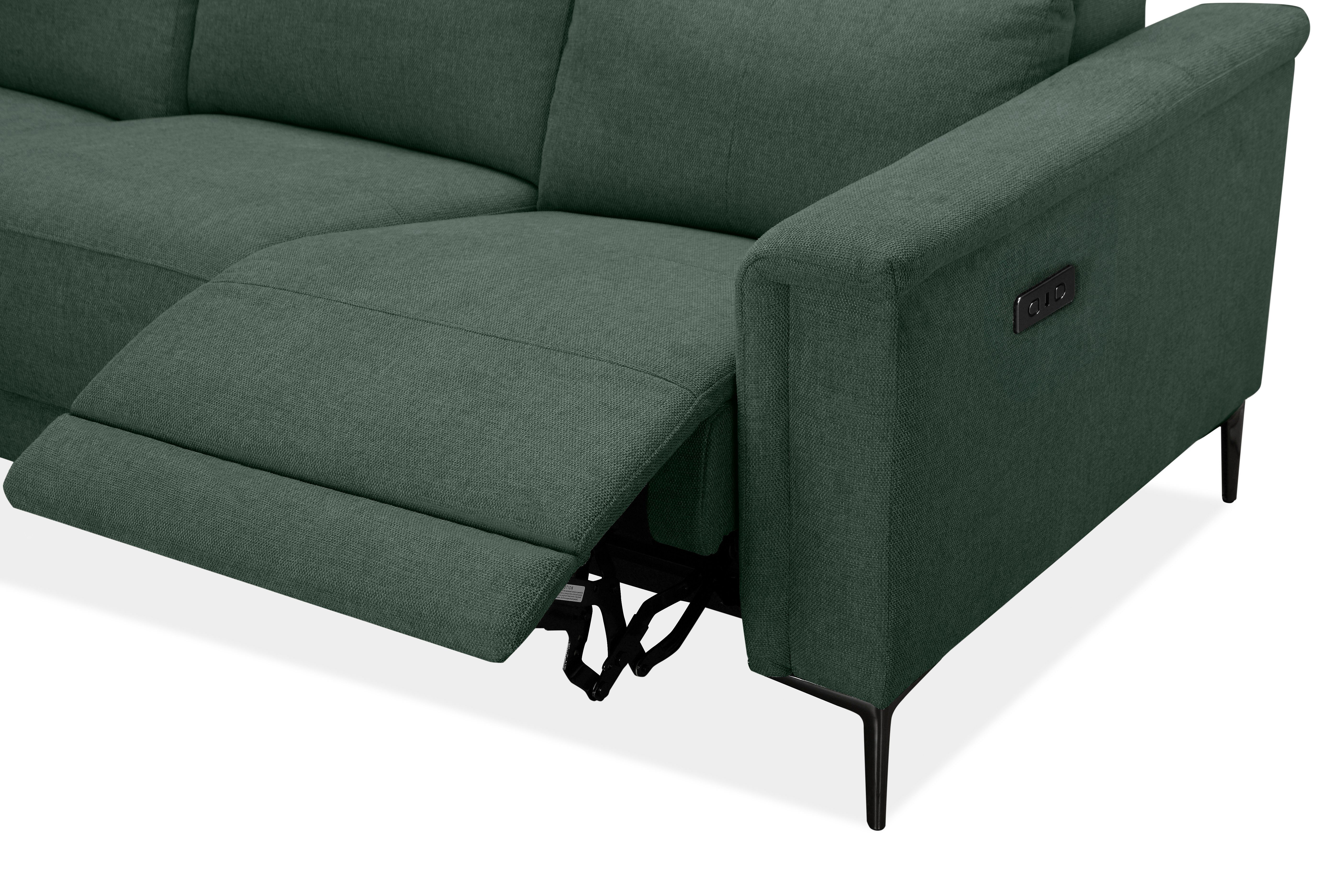 Places of Style 3-zitsbank Lund, met handmatige en elektrische relaxfunctie