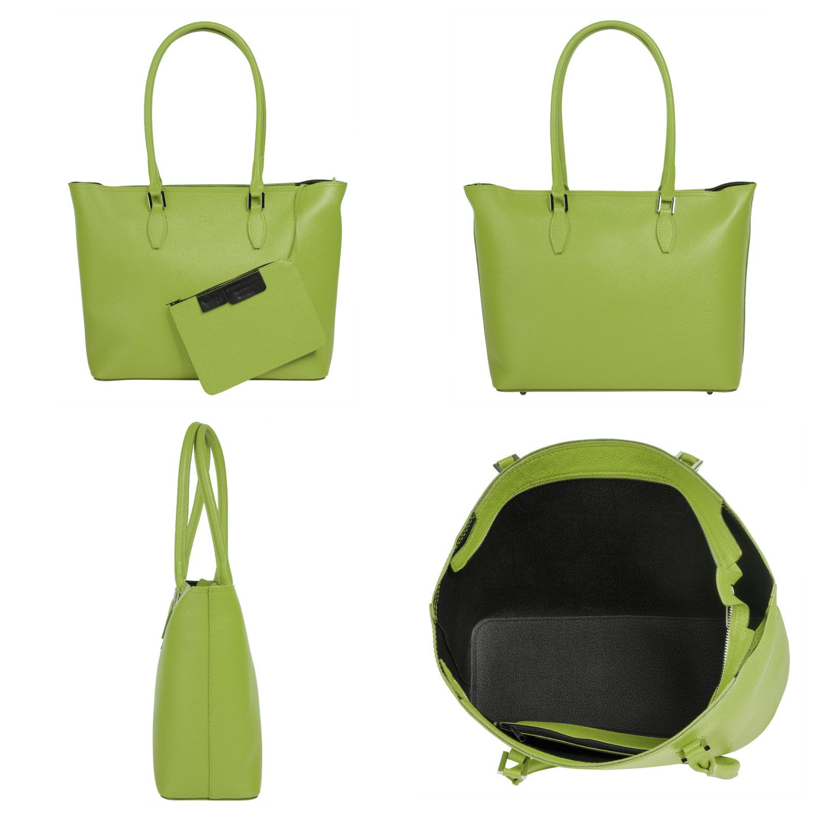 Cluty Shopper echt leer, made in italy