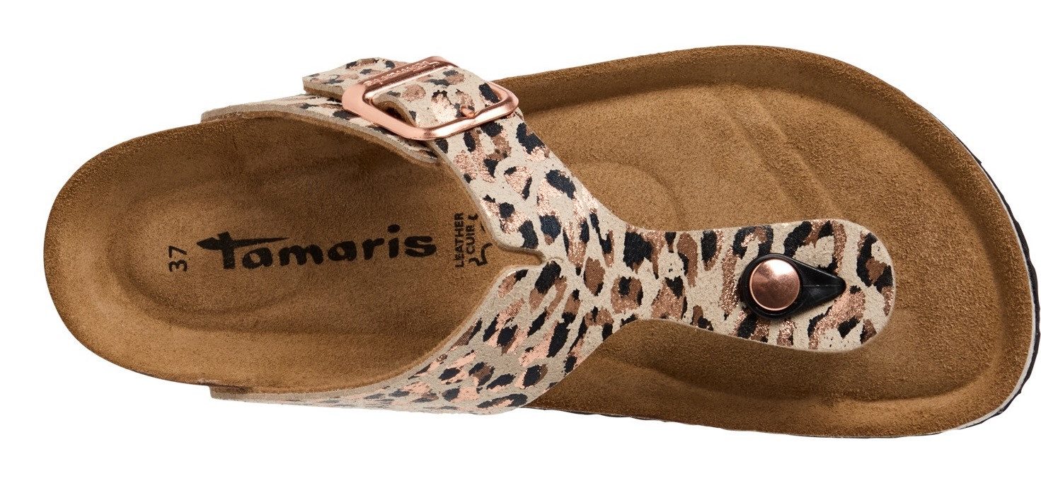 Tamaris Teenslippers Corra zomerschoen, slippers met comfortabele tussenstuk voor de tenen