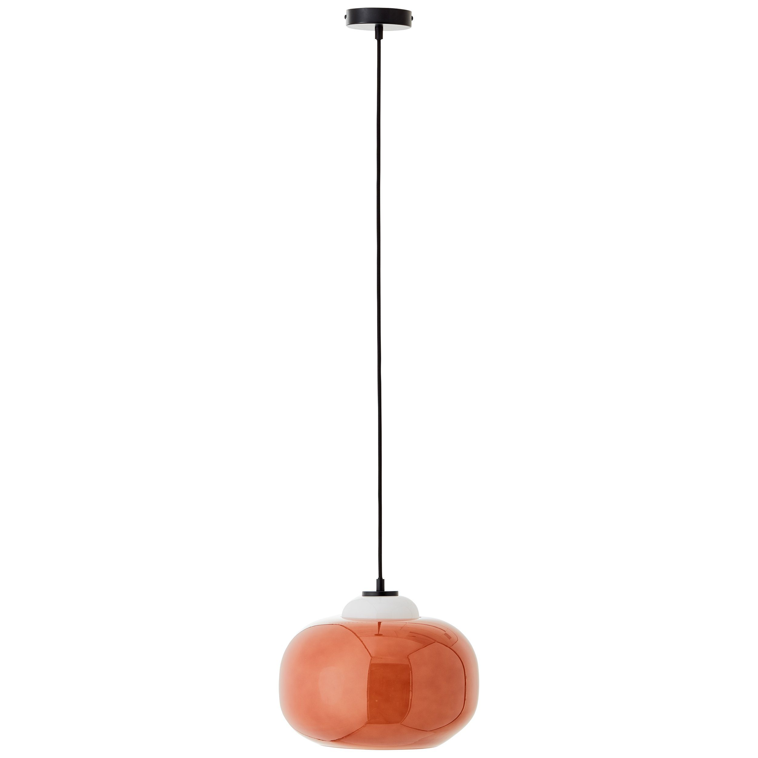 Brilliant Leuchten Hanglamp Blop Hoogte 128,5 cm, Ø 30 cm, E27, inkortbaar, glas/metaal
