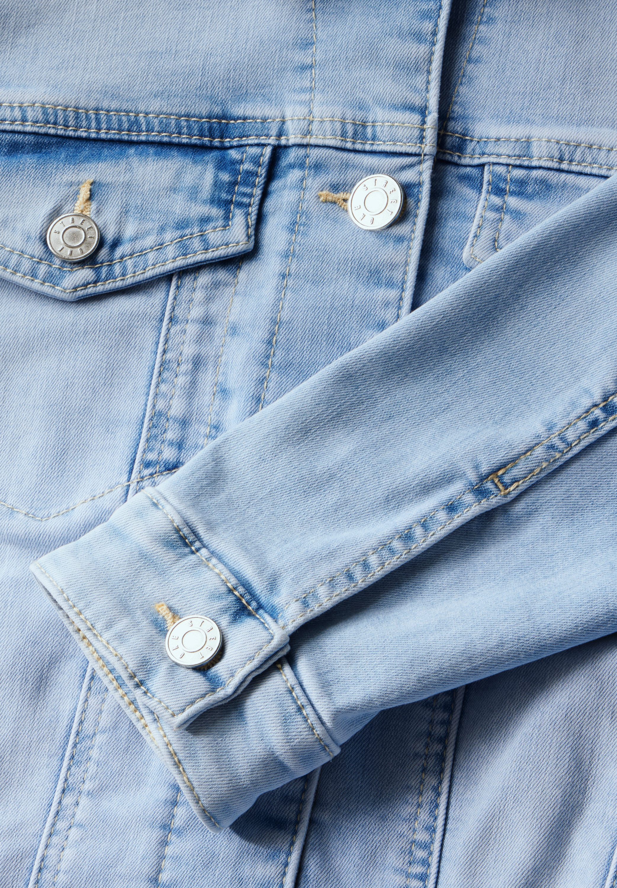 STREET ONE Jeansjack in bleached-look