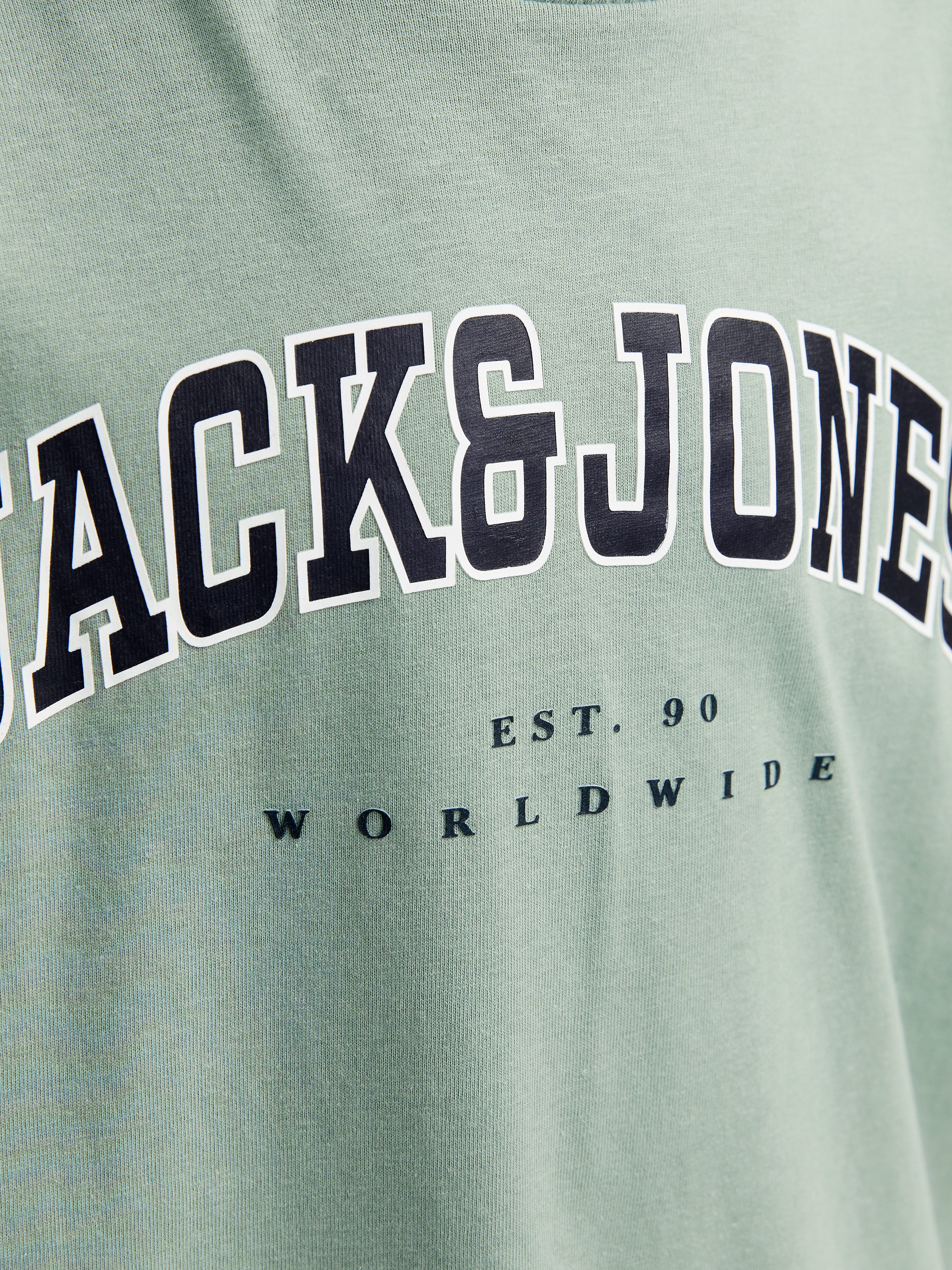 Jack & Jones Junior Shirt met ronde hals JJECALEB VARSITY TEE SS O-NECK NOOS JNR