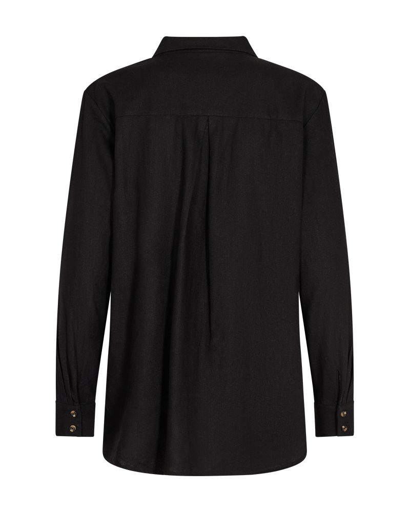 FREEQUENT Overhemdblouse FQLAVA-SH-SIMPLE van linnenmix, met borstzak