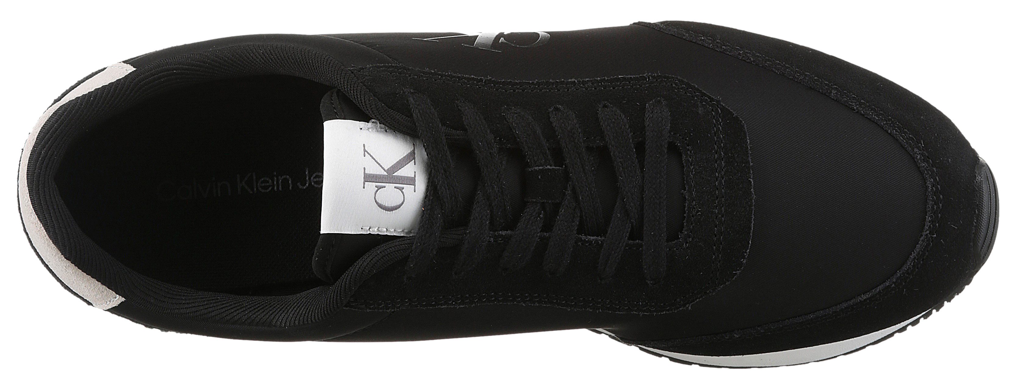 Calvin Klein Plateausneakers RETRO RUNNER ICONIC SNK vrijetijdsschoen, veterschoen, lage schoen met zij ck-logo