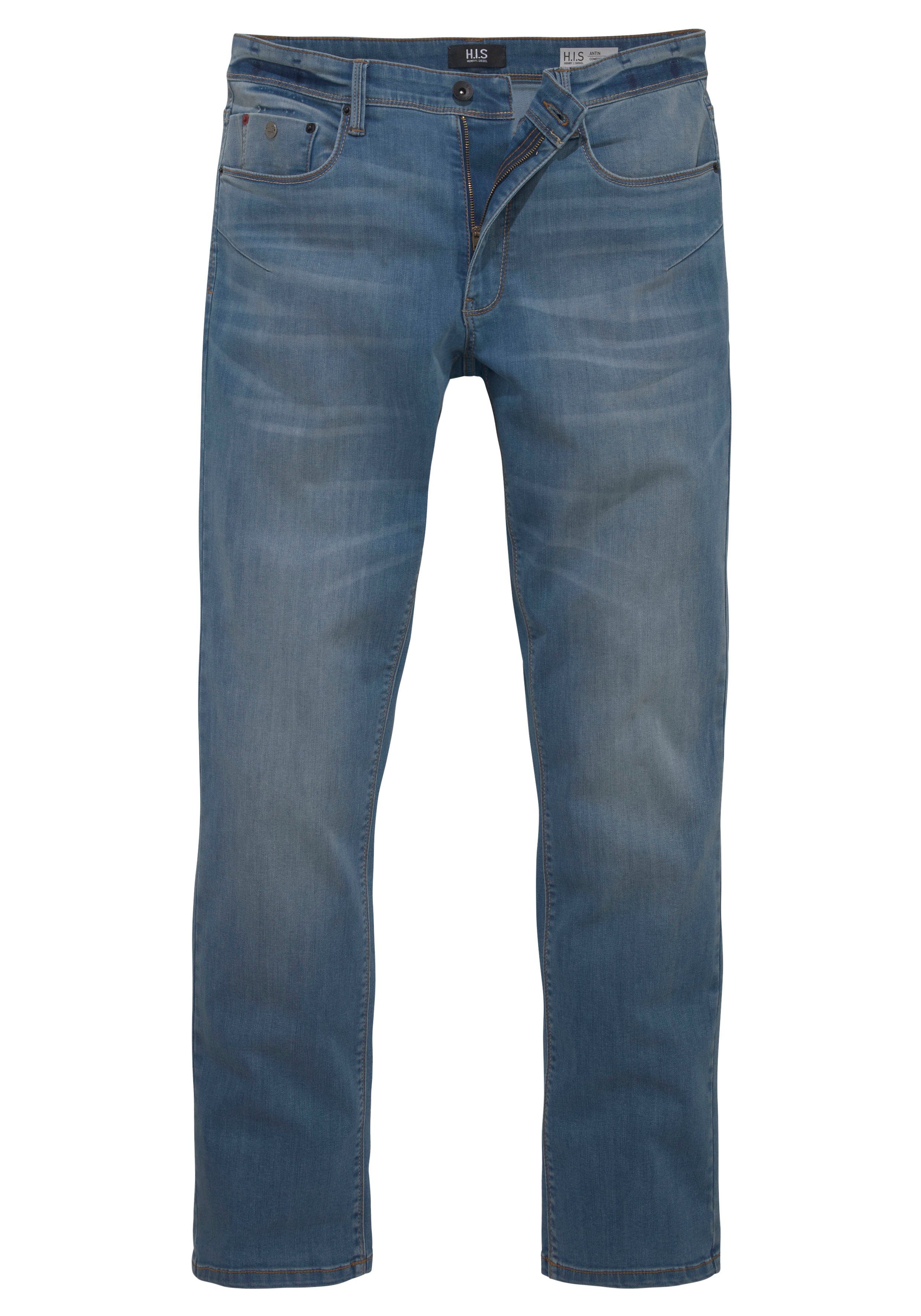 H.I.S Comfort fit jeans ANTIN comfortabele pasvorm, rechte pasvorm, met used-wassing