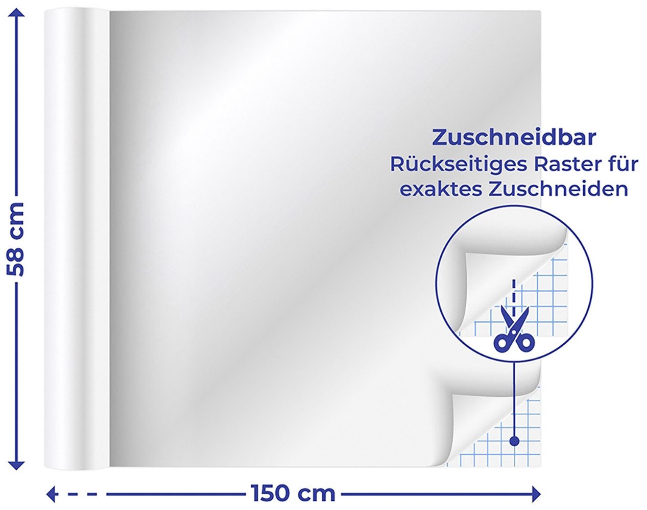 Maximex Decoratiefolie Spiegel-effect folie 150x58 cm, op maat snijden, zelfklevend, voor muur, deur of kast (set, 2 stuks)