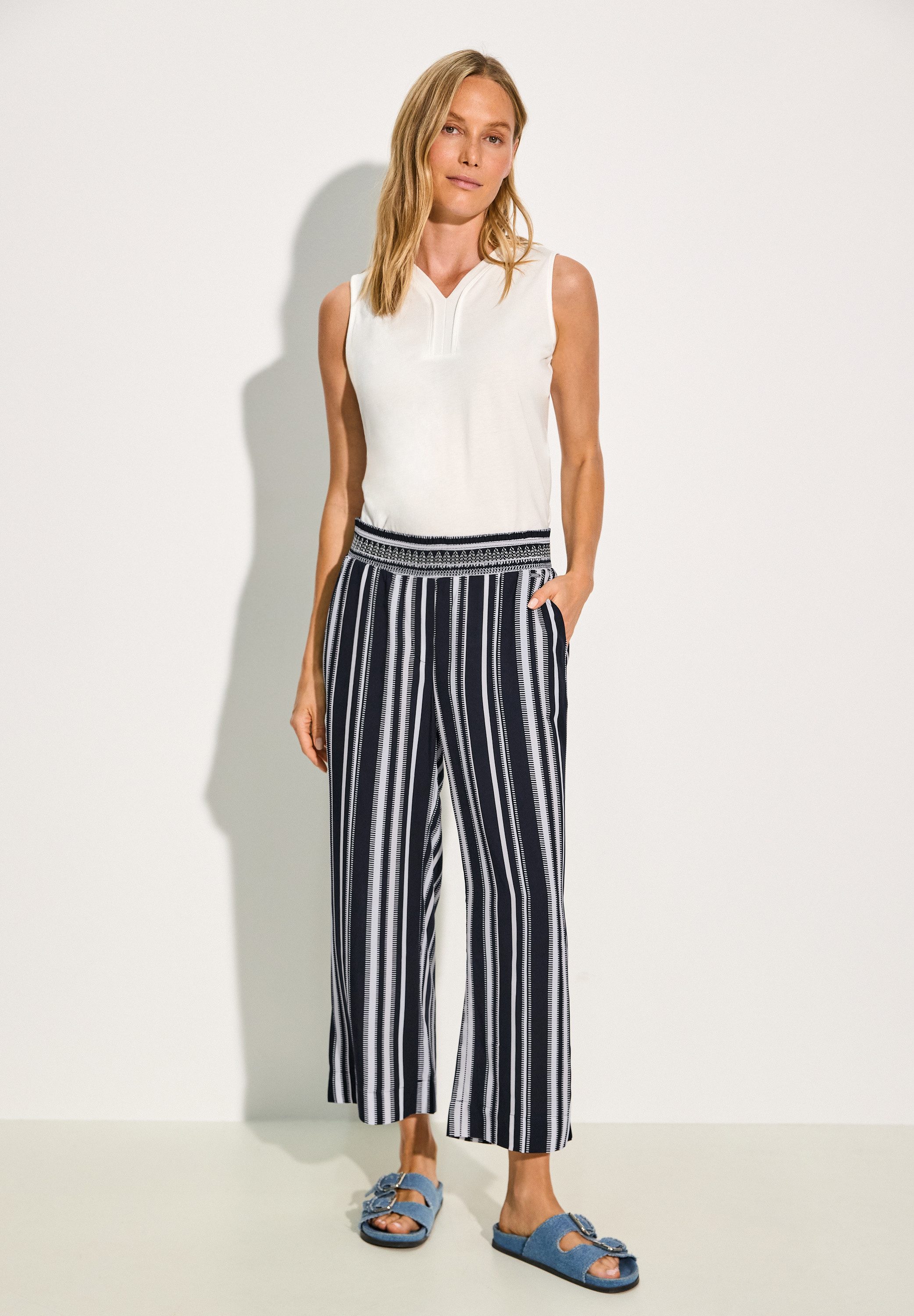 Cecil 7/8 broek Style Neele met gesmokte band