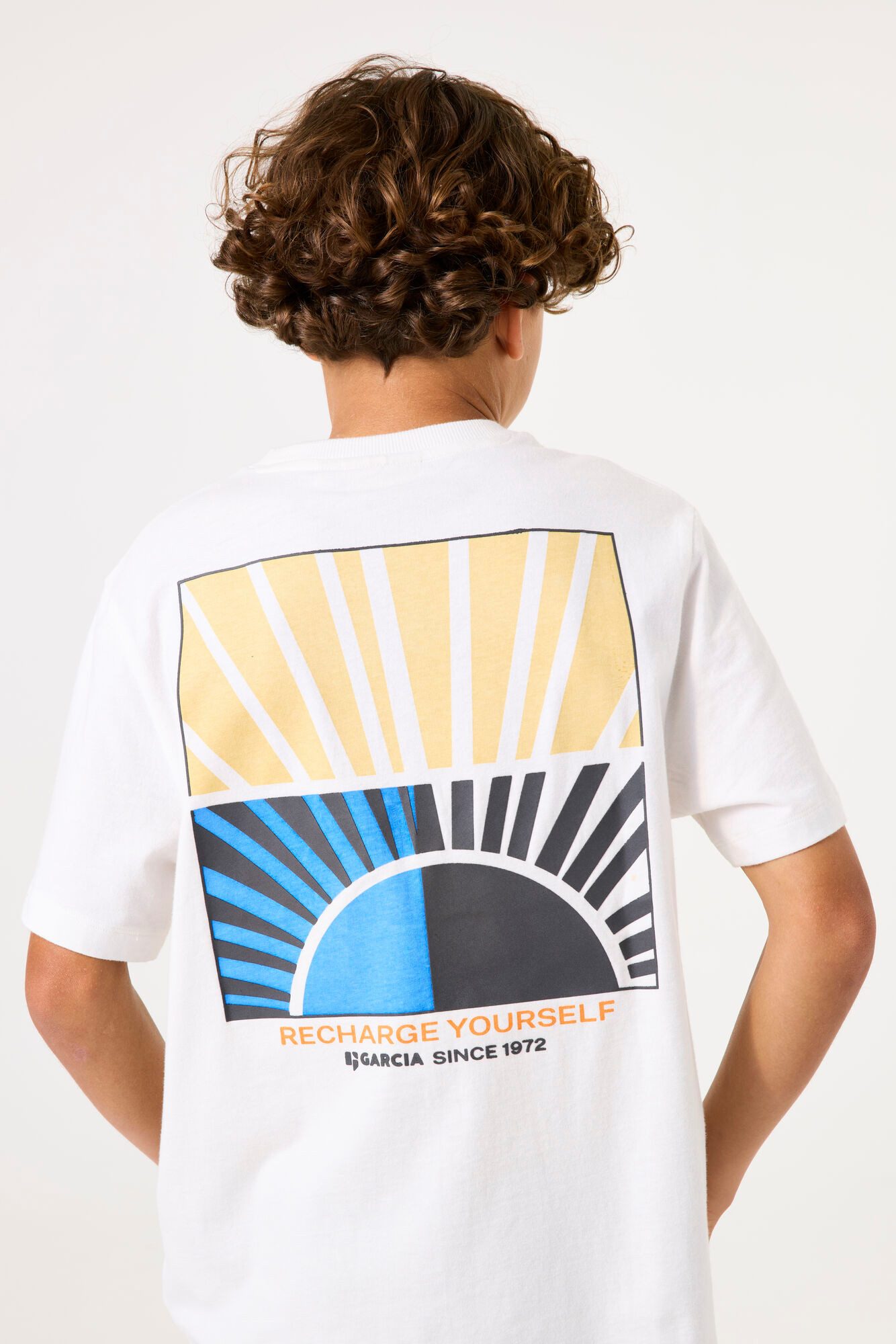 Garcia T-shirt met front- en backprint voor jongens