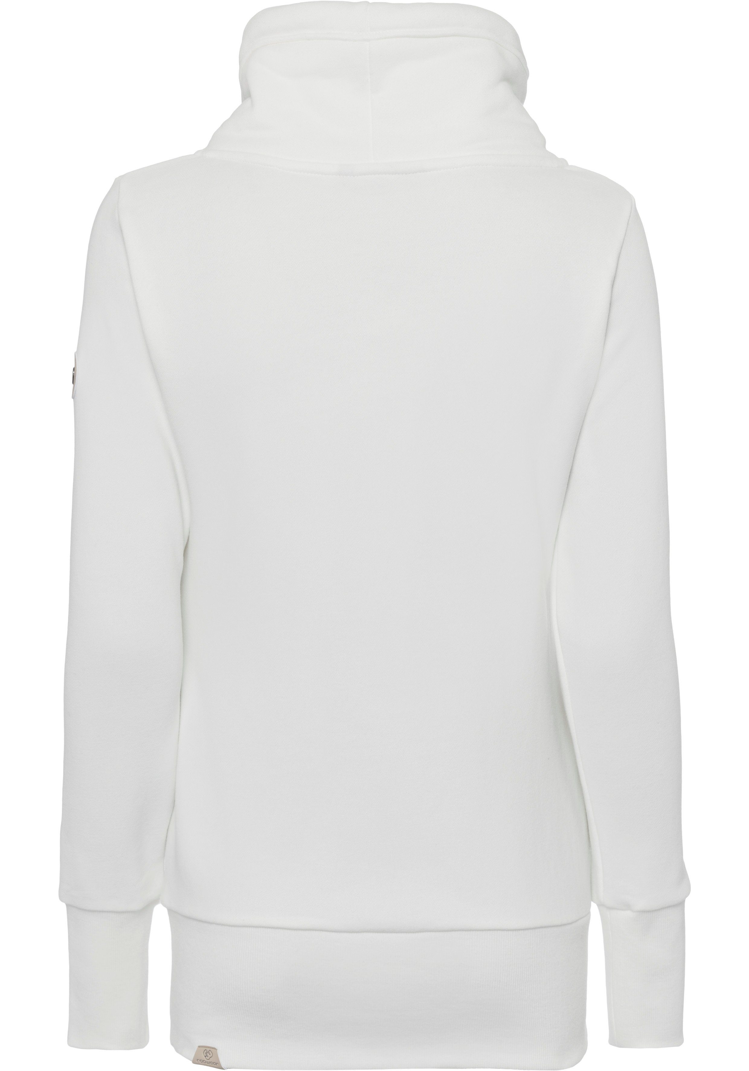 Ragwear Sweater NESKA LOVE O met asymmetrische sjaalkraag in rainbow pride design