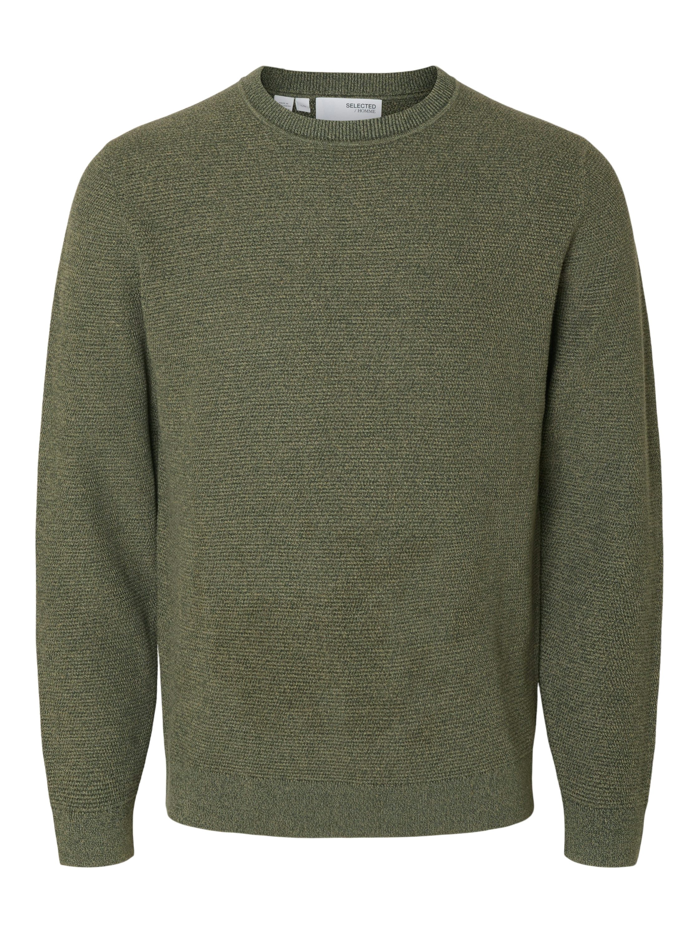 SELECTED HOMME Gebreide trui SLHROSS LS KNIT STRUCTURE CREW NECK NOOS