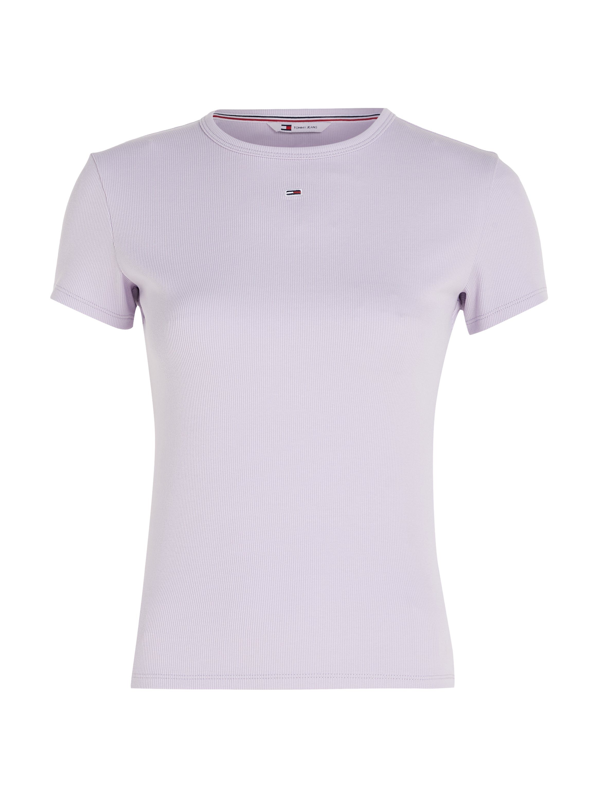 TOMMY JEANS T-shirt Slim Essential Rib Shirt Rippshirt Rundhalsshirt