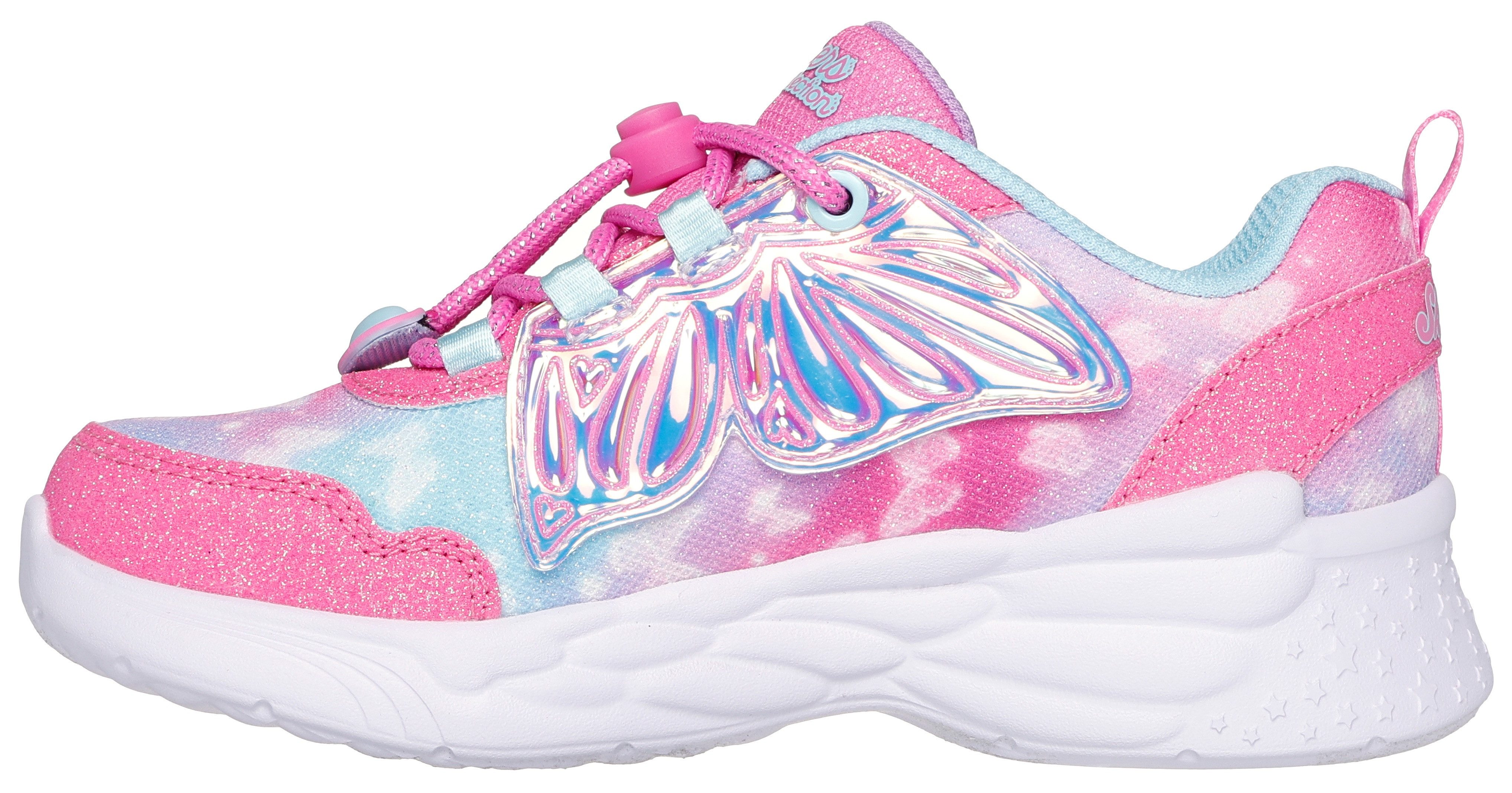 Skechers Sneakers DREAM RACER Instapschoen, slip-on sneaker met kleurrijk motief