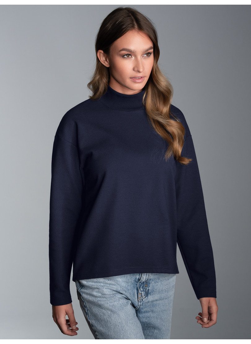 Trigema Sweatshirt met opstaande kraag