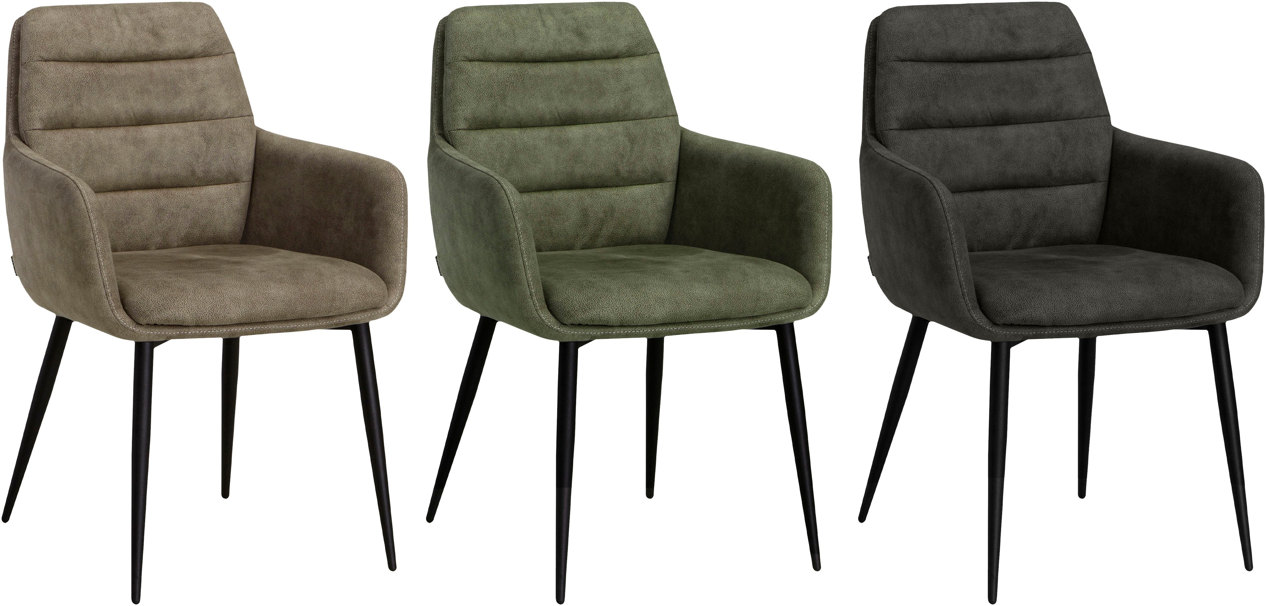 OMG Design Stoel met armleuningen Bailey Schalenstoel, eetkamerstoel, onderhoudsvriendelijke bekleding