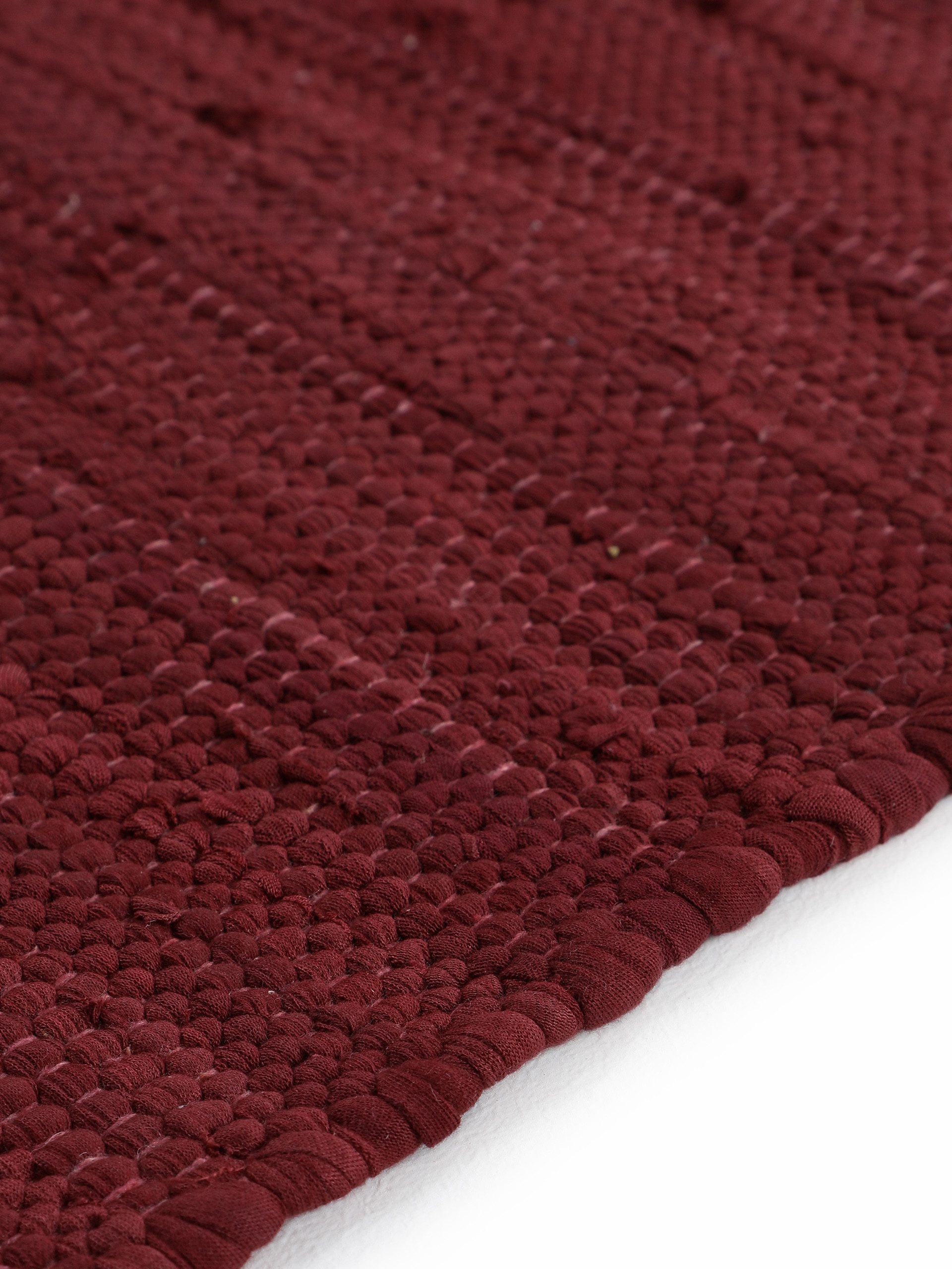 carpetfine Vloerkleed Kelim Chindi uni, ook als loper Tweezijdig te gebruiken kleed, puur katoen, met de hand geweven, unikleuren, met franje