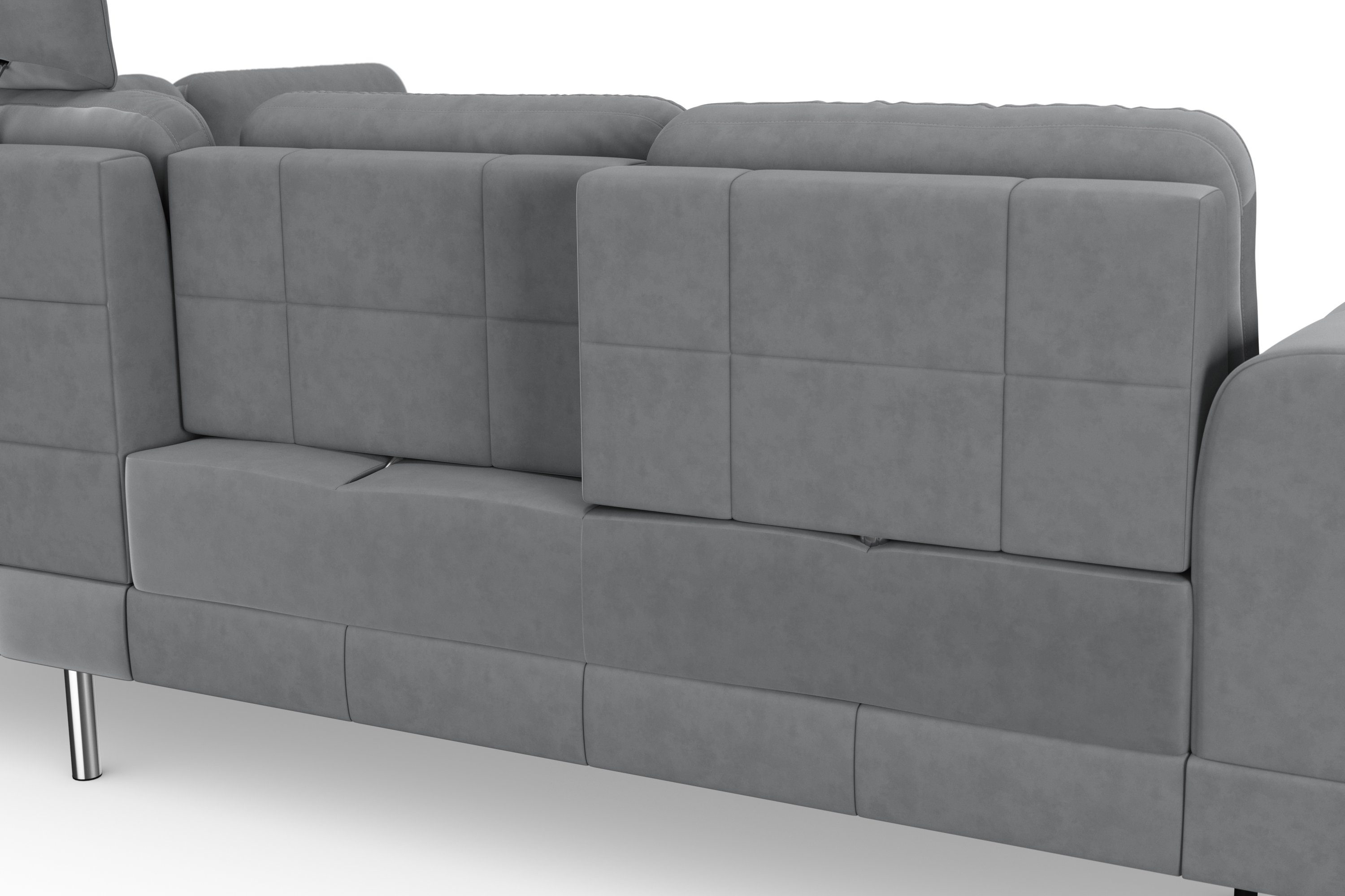 sit&more Hoekbank Bendigo L-vorm inclusief zitdiepteverstelling, bodemvrijheid 15 cm, in 2 pootkleuren