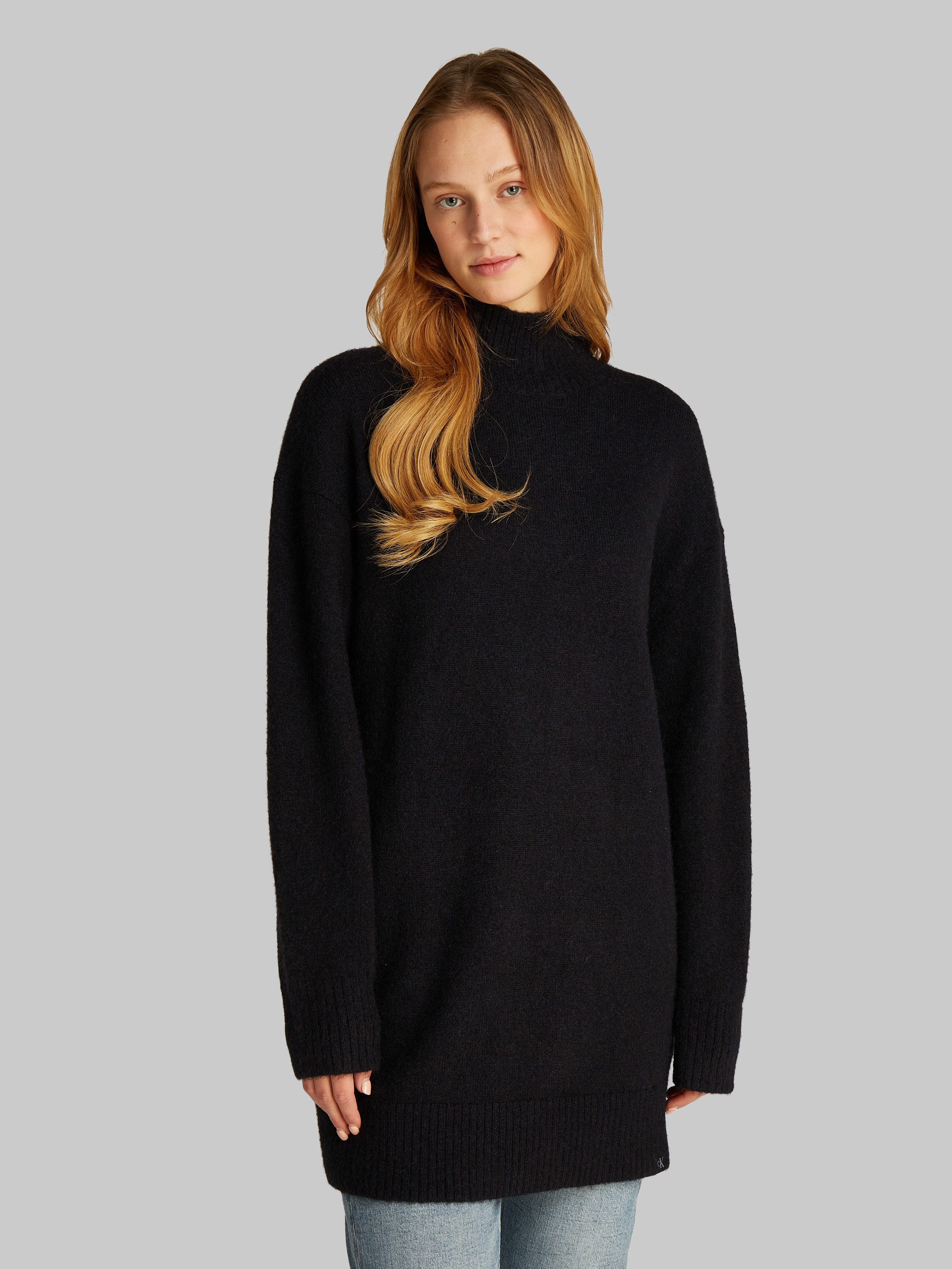 Calvin Klein Jerseyjurk FLUFFY YARN LOOSE SWEATER DRESS