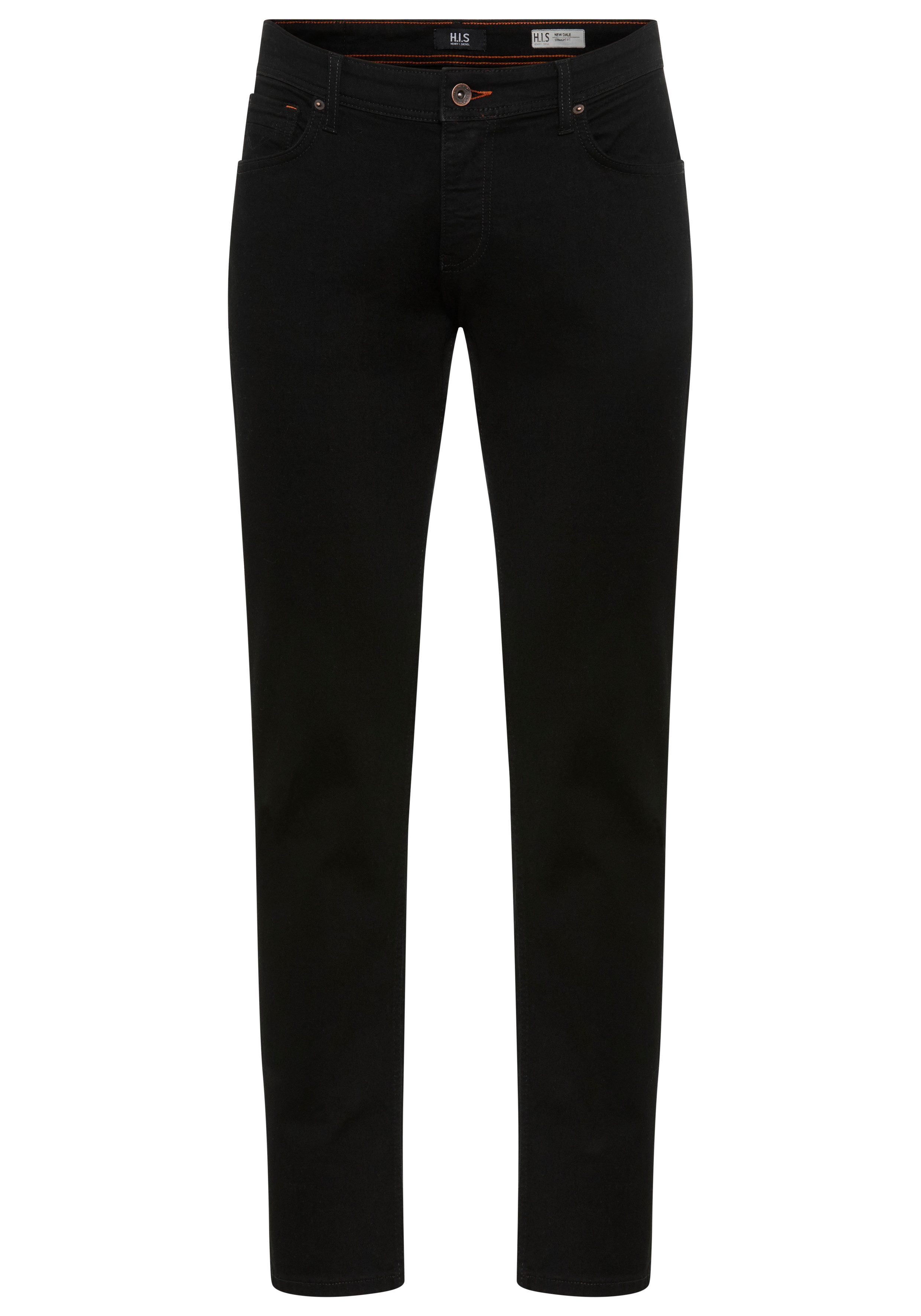 H.I.S Straight jeans NEW DALE rechte broek, met used-effecten, lage taille