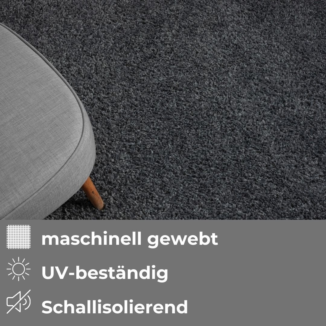 my home Hoogpolig vloerkleed Banji Uni-kleuren, zacht en fluffy, ook als loper en in rond verkrijgbaar