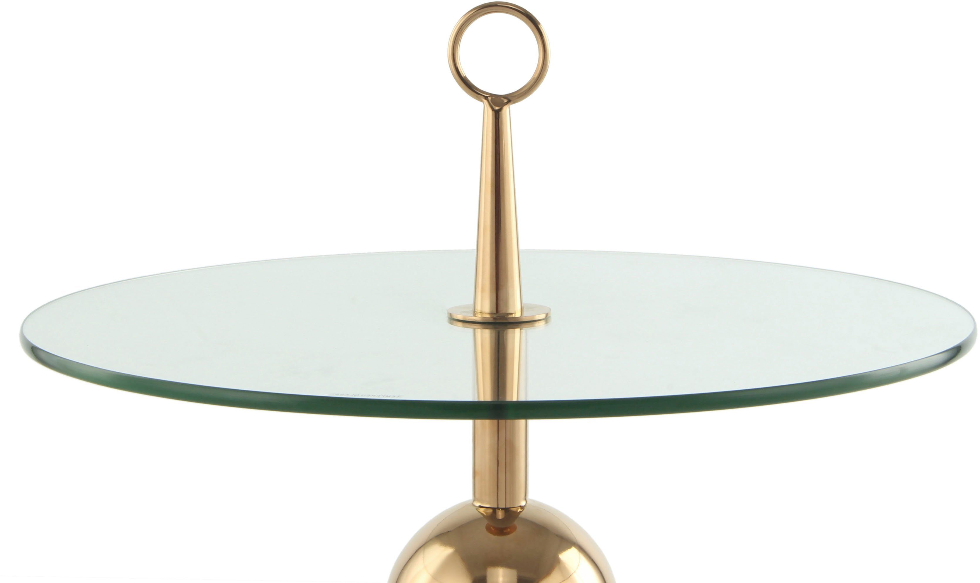 Kayoom Bijzettafel Ontario 325, ronde glasplaat van veiligheidsglas, 100% roestvrij staal (1 stuk)