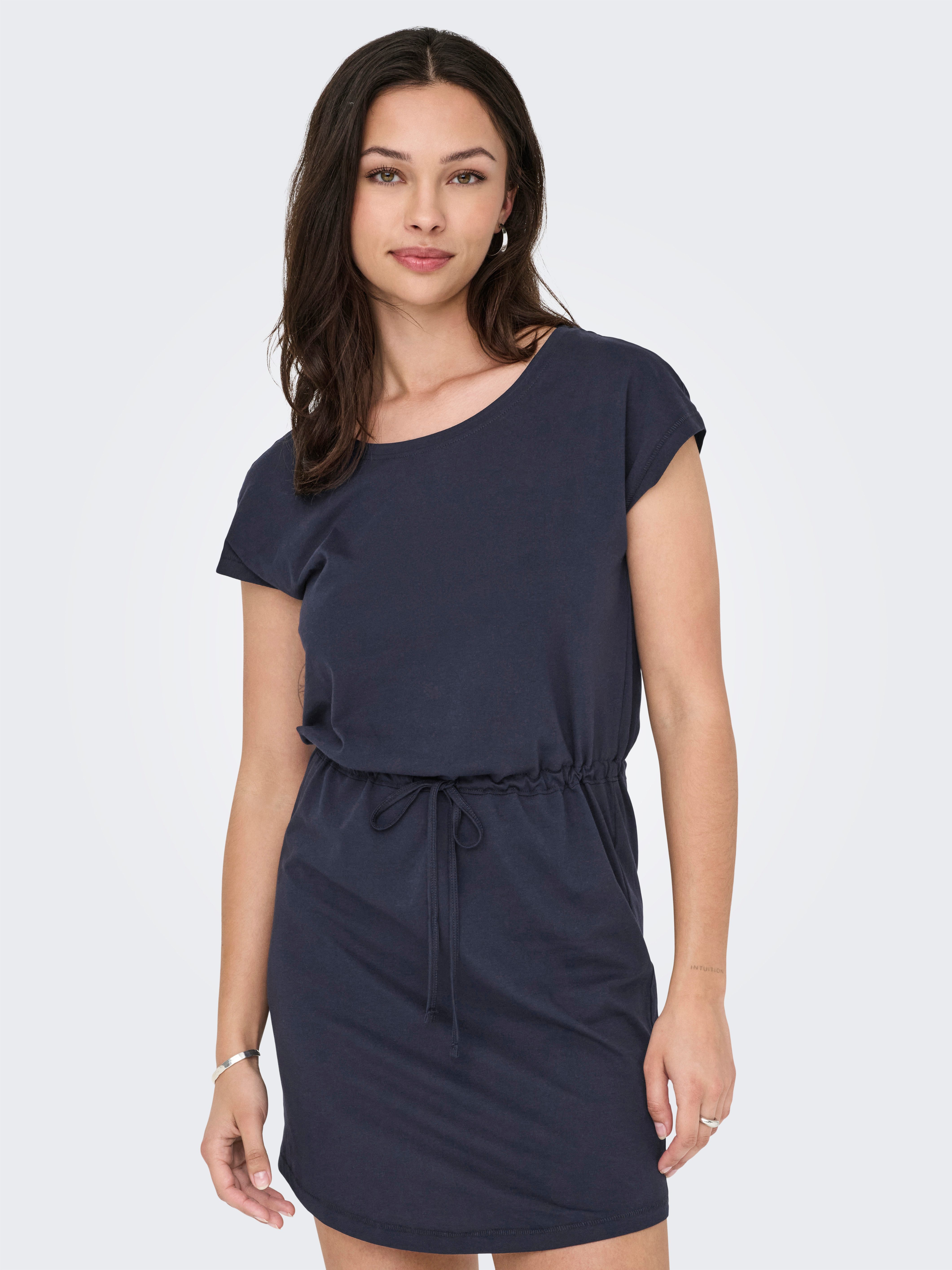 Only Shirtjurk ONLMAY LIFE S/S DRESS 2 PACK CS JRS flexibel taillierbaar voor een individuele pasvorm (Set van 2)