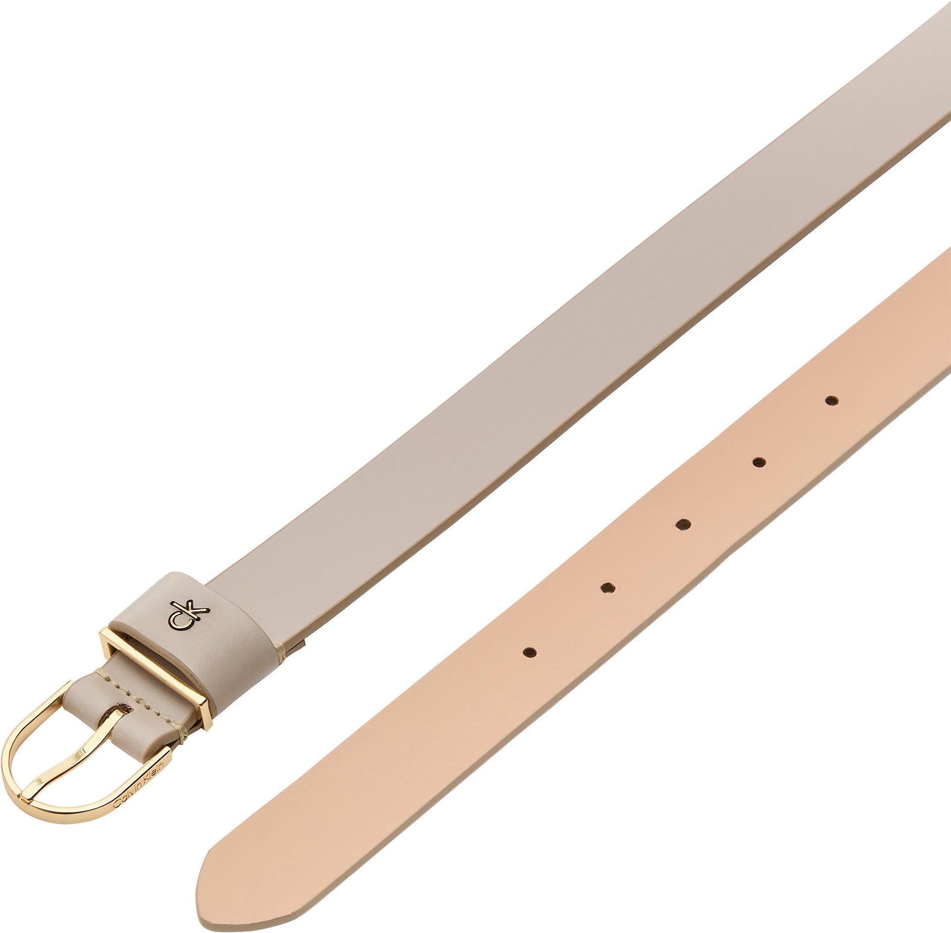 Calvin Klein Leren riem CK METAL LOOP ROUND BUCKLE 25MM