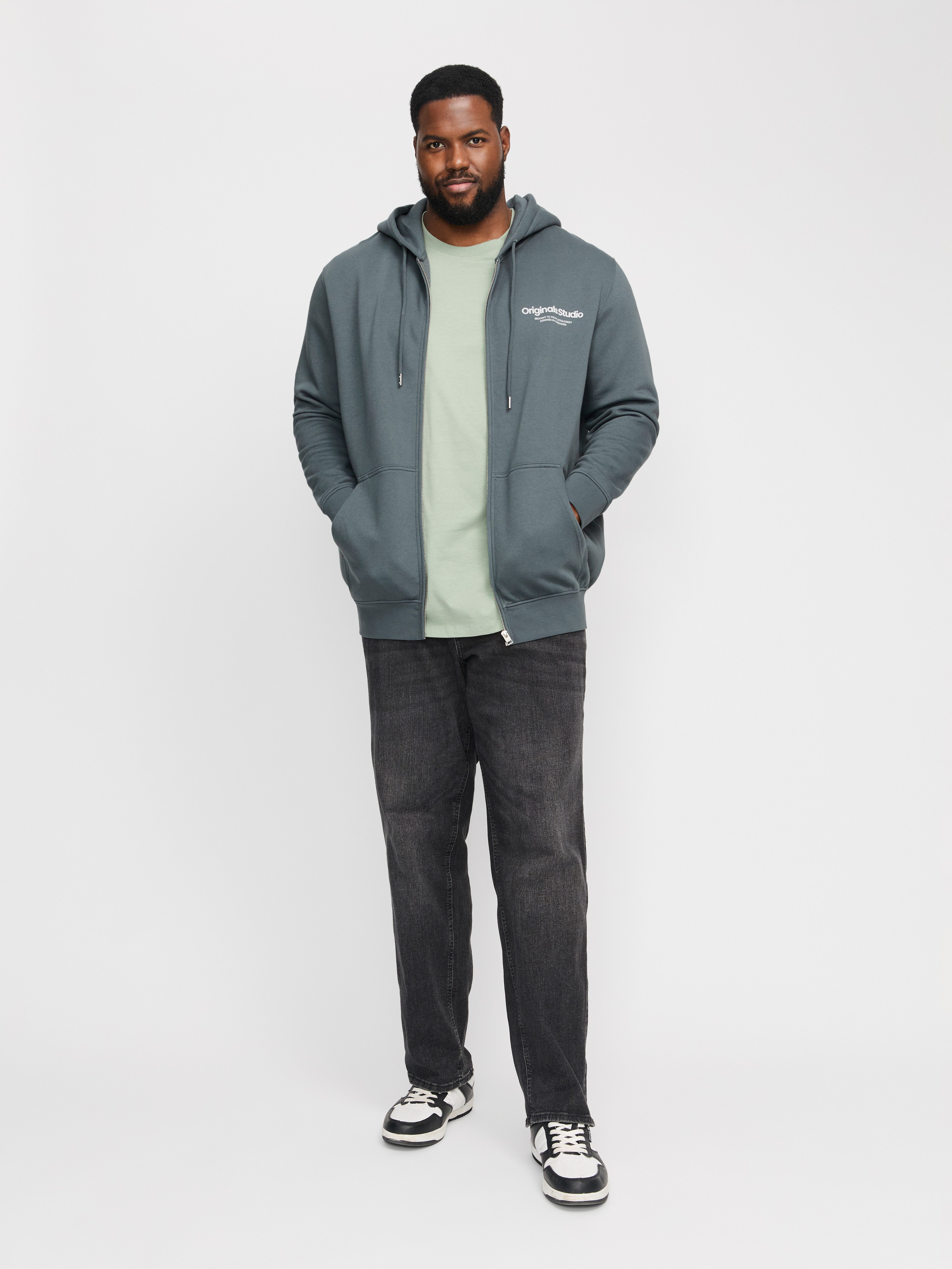 Jack & Jones PlusSize Capuchonsweatvest JORVESTERBRO SWEAT ZIP HOOD NOOS PLS