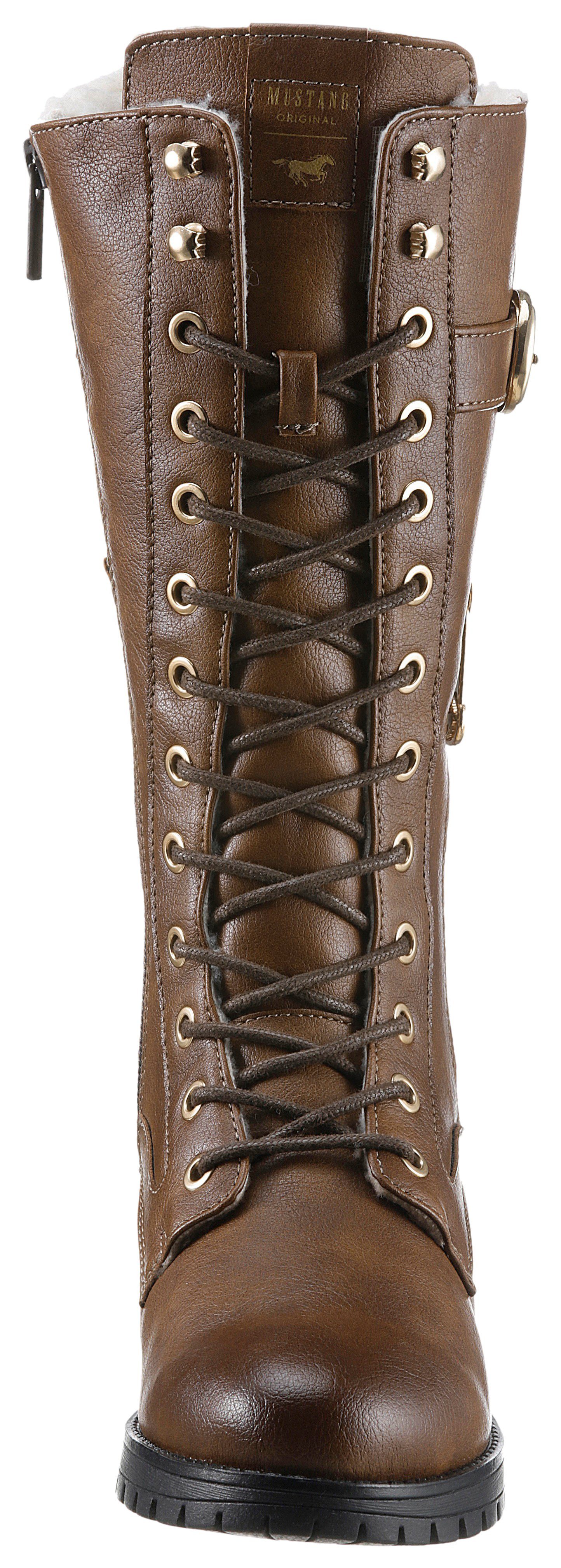 Mustang Shoes Winterlaarzen met goudkleurige accenten