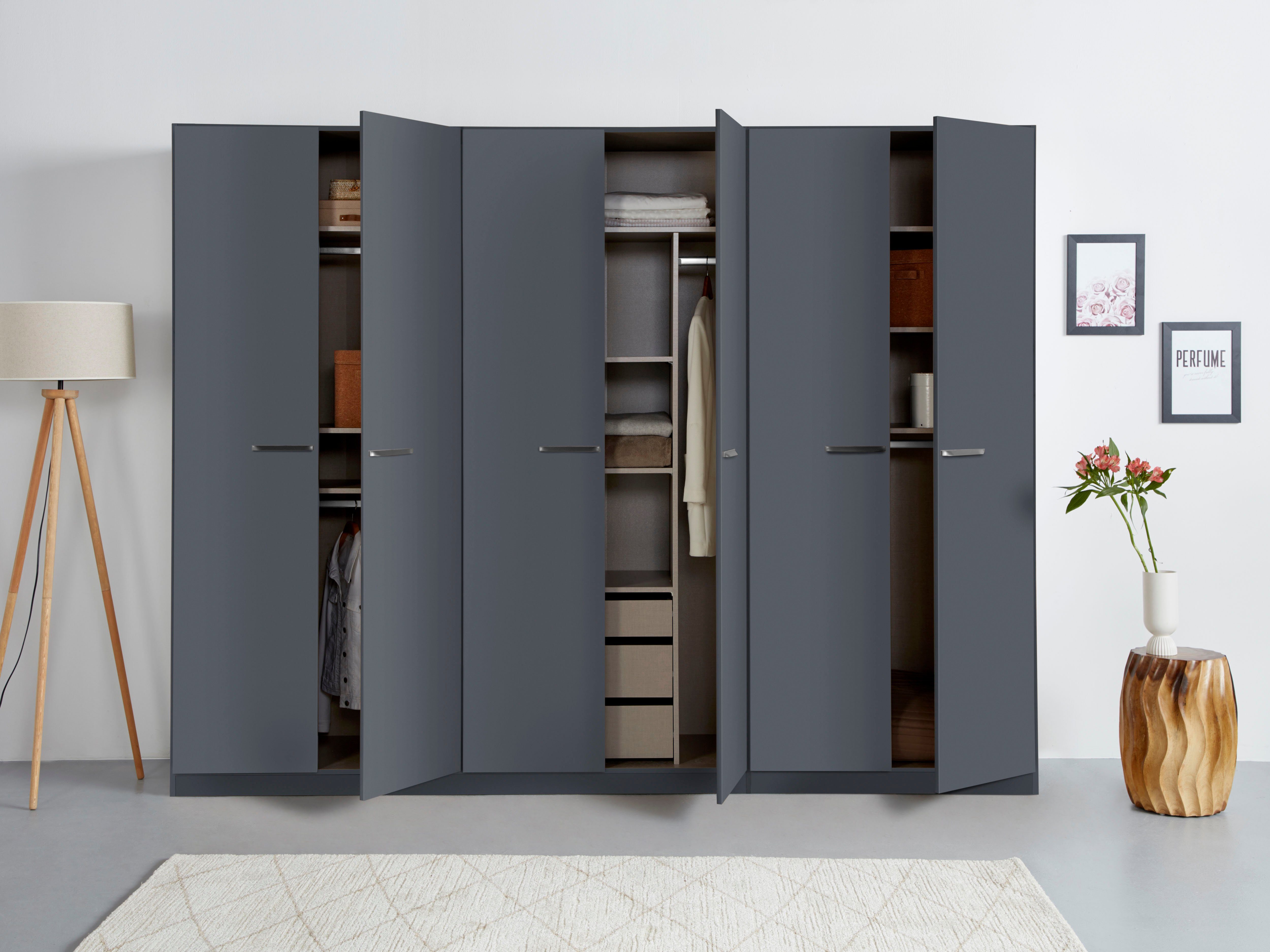 rauch Draaideurkast Kledingkast kast garderobe TOPSELLER OTELI incl. binnenindeling met 3 binnenlades extra planken optioneel met spiegel made in germany